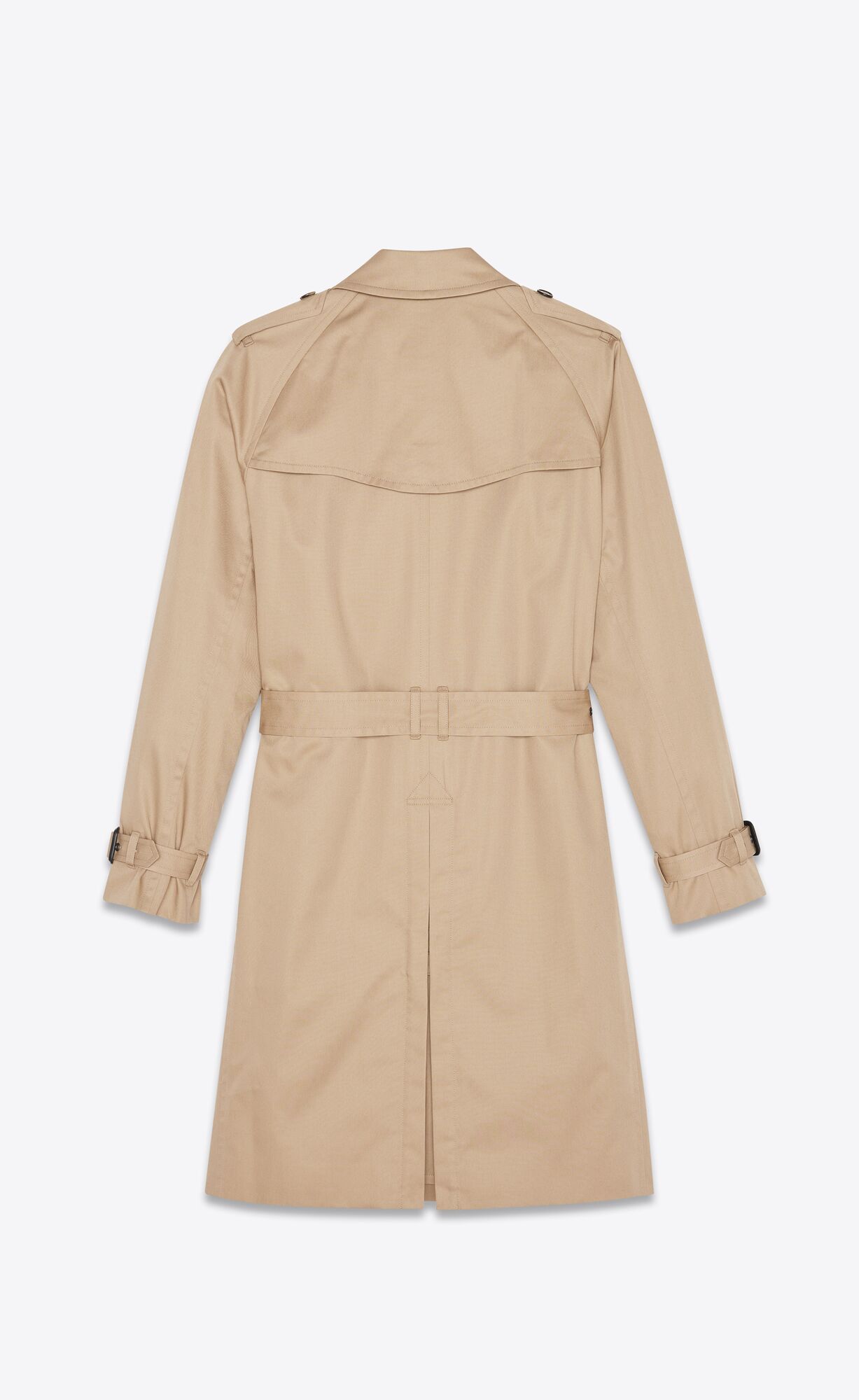 YSL Saint Laurent Trench Coat In Gabardine Hnede | 17820-EQOB