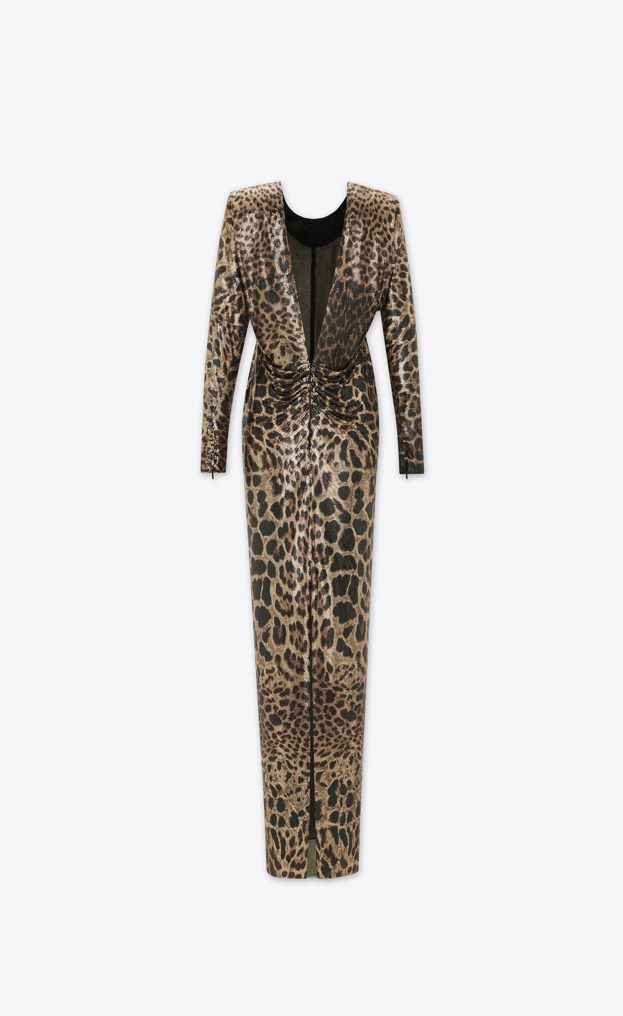 YSL Saty In Leopard Mesh Fauve | 14203-PDXR