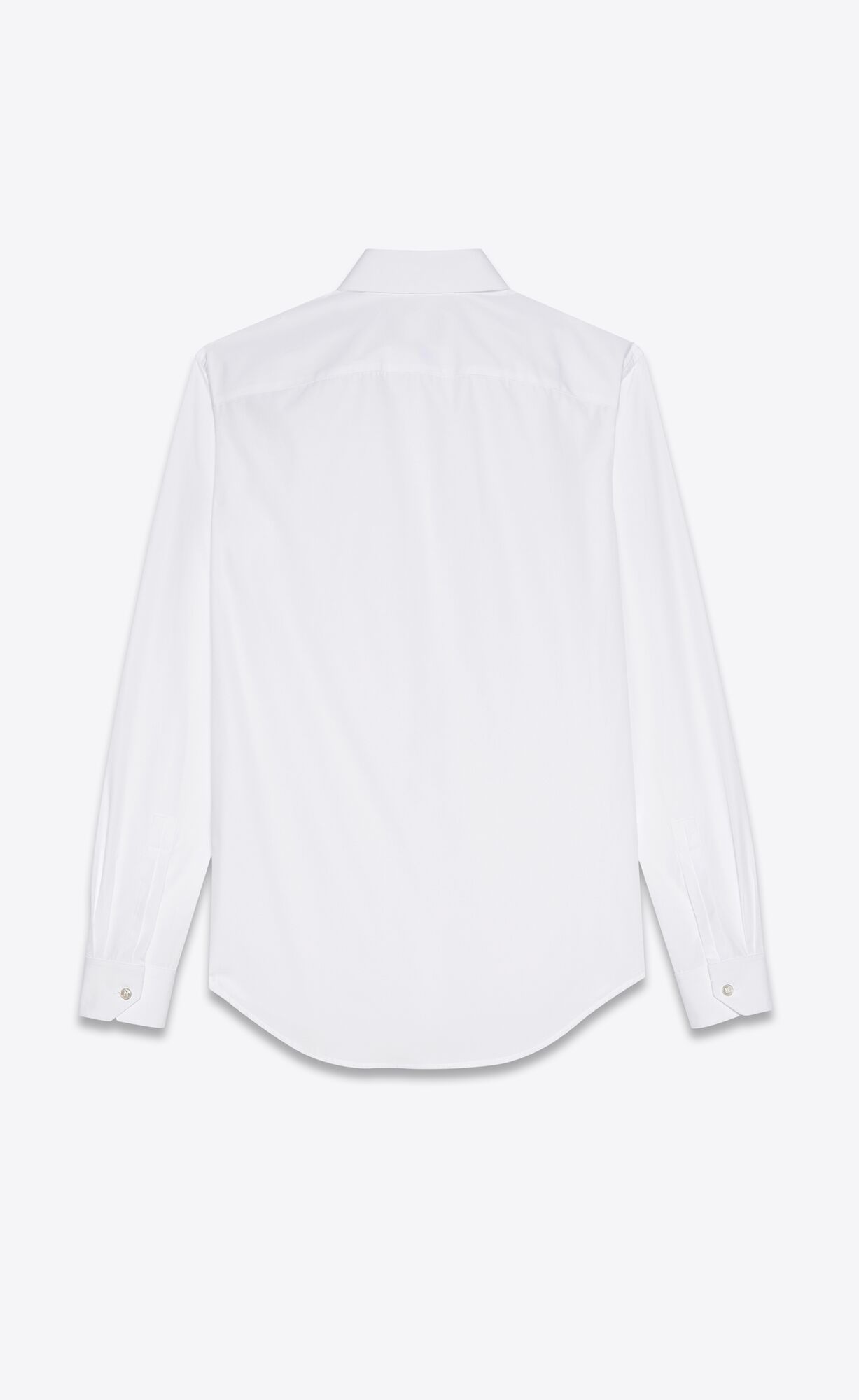 YSL Shirt In Bavlnene Poplin Biele | 70169-GQAZ