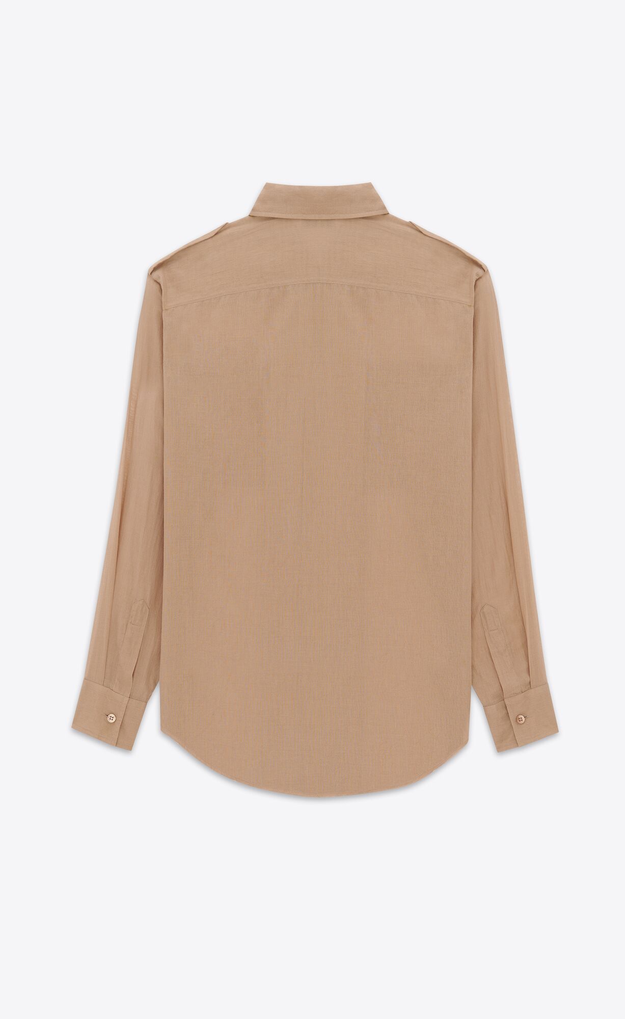 YSL Shirt In Bavlnene Voile Béžové | 13568-HKIY