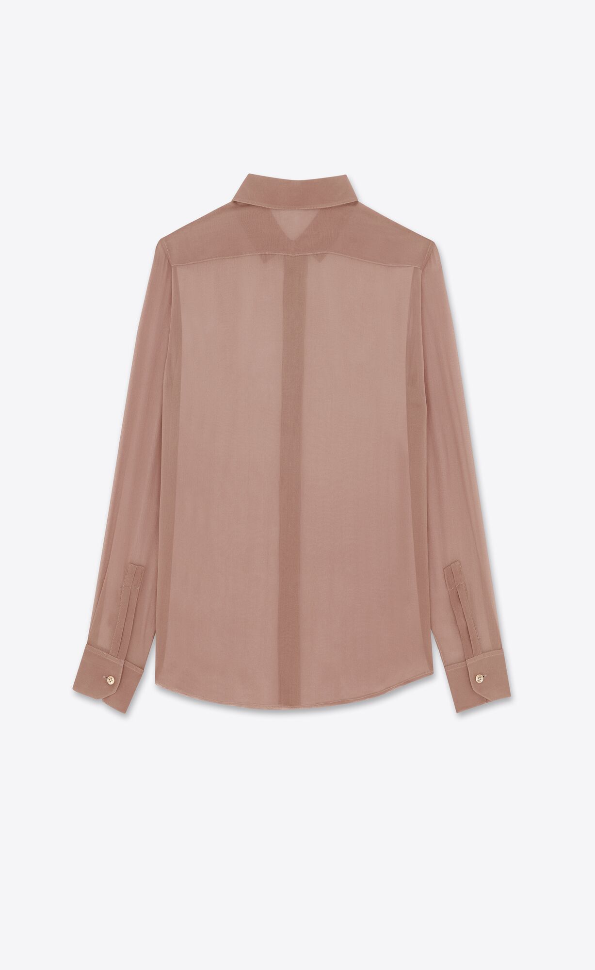 YSL Shirt In Muslin Crepe Ruzove | 71439-YHAK