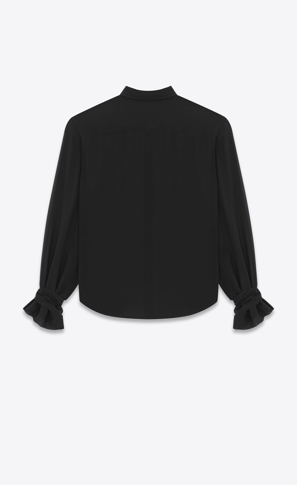 YSL Shirt In Silk Georgette Čierne | 62370-NLPA