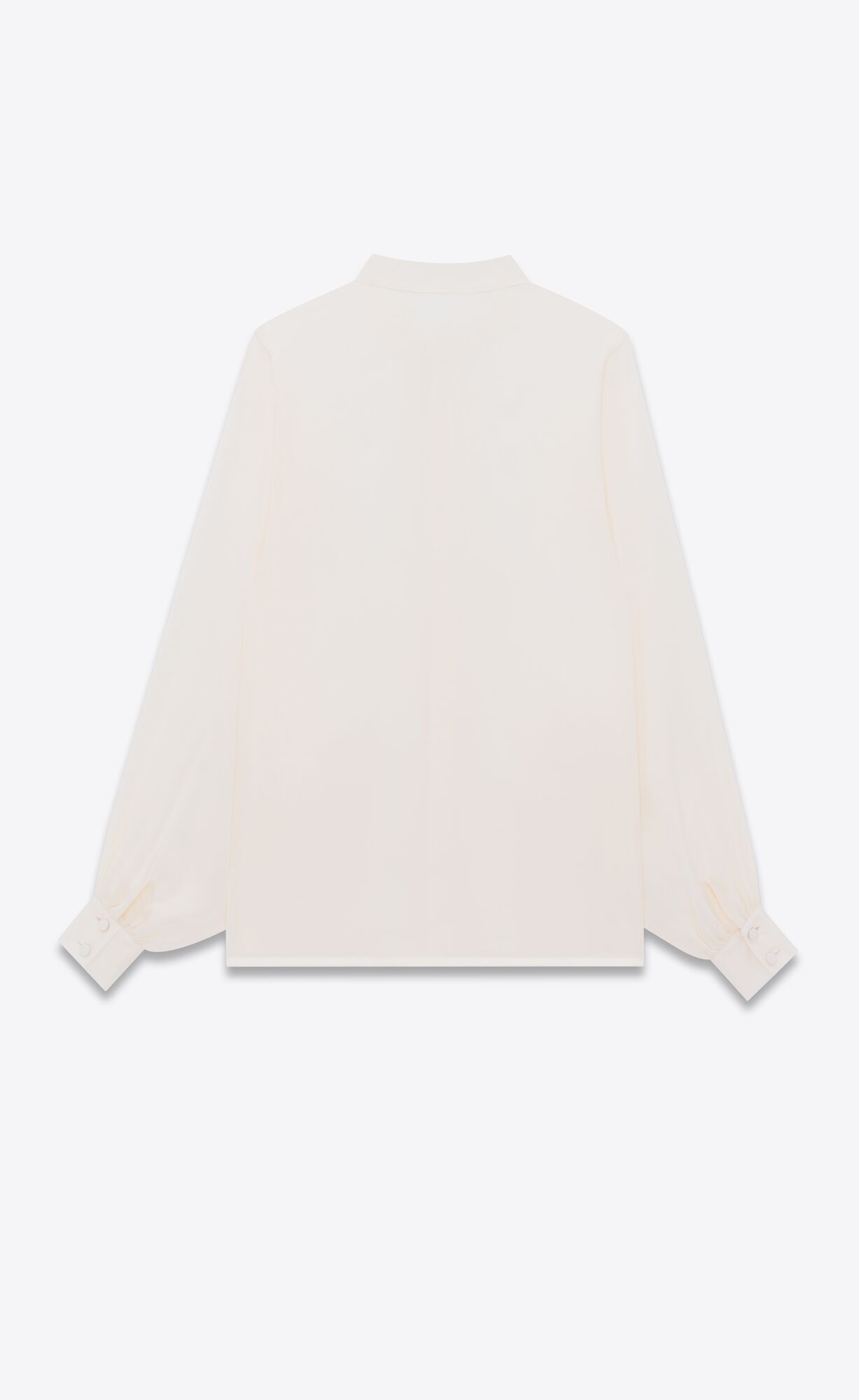 YSL Shirt In Silk Satin Craie | 74268-MUYV