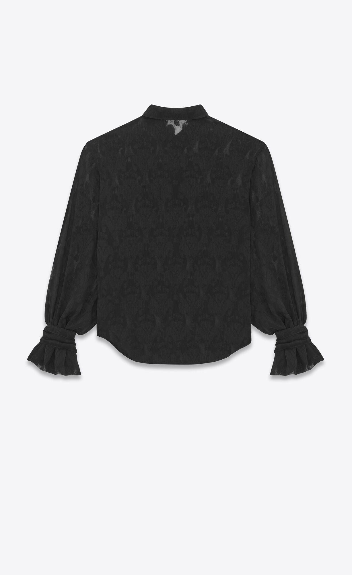 YSL Shirt In Silk Čierne | 39726-JWKQ