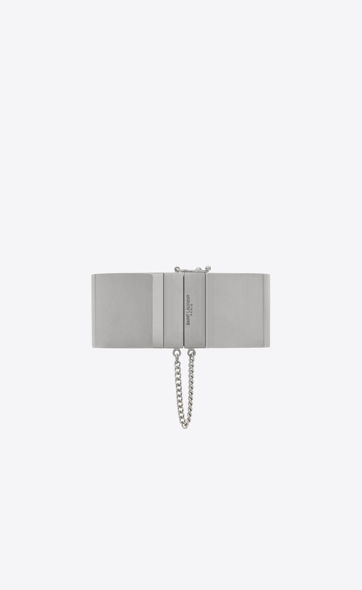 YSL Single Handcuff Bracelet In Metal Palladium | 57219-MHVI