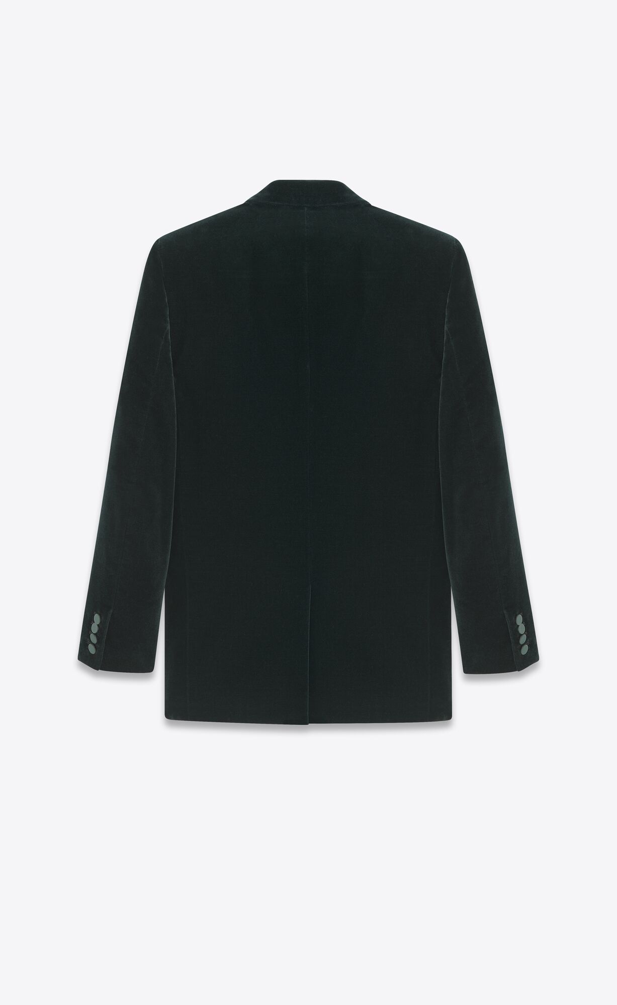 YSL Single-breasted Jacket In Bavlnene Velvet Tmavo | 58391-YTKX