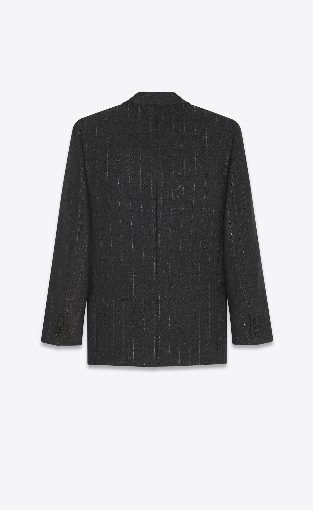 YSL Single-breasted Jacket In Pinstripe Vlna Tmavo Siva | 32157-JLND