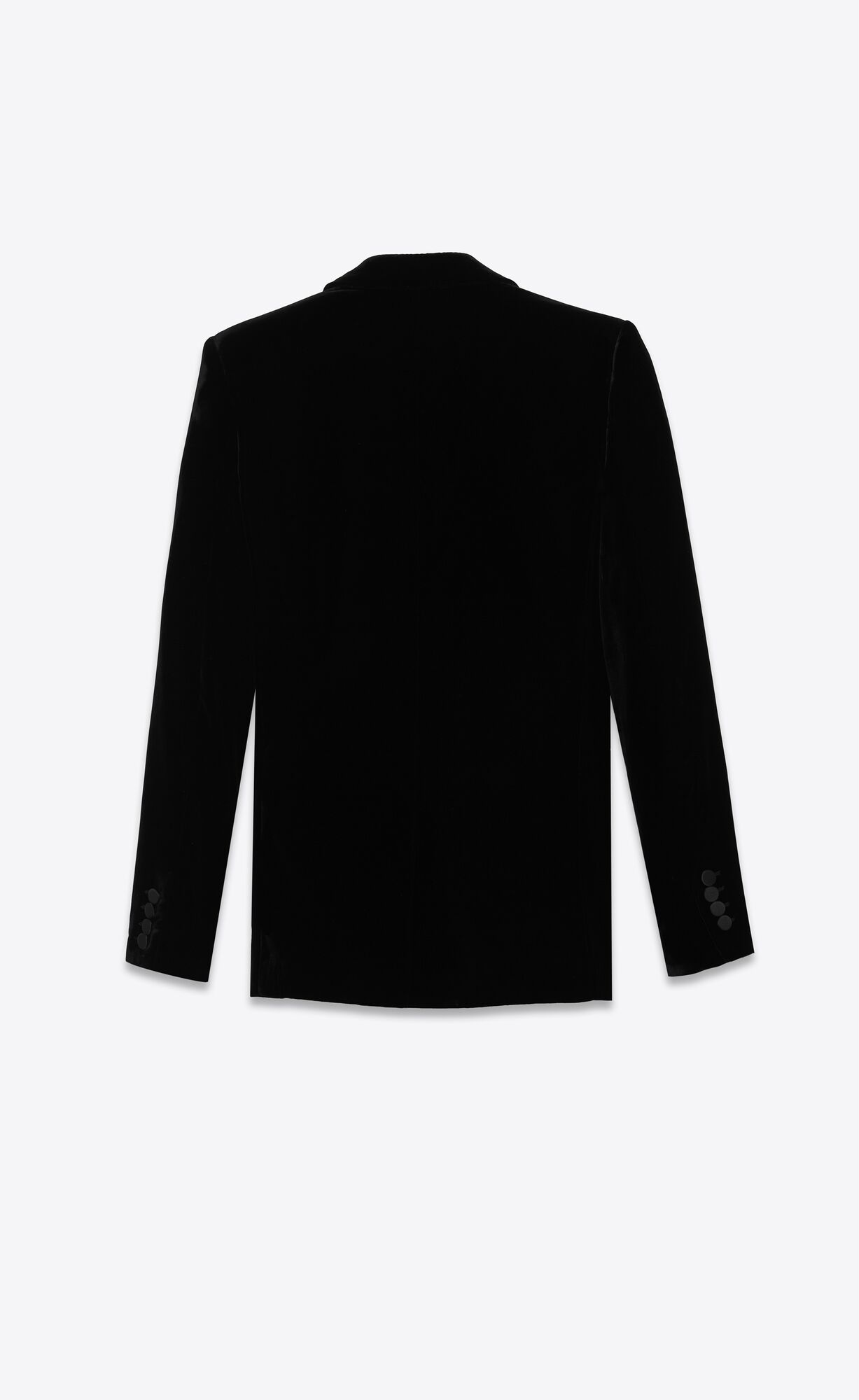 YSL Single-breasted Tuxedo Jacket In Velvet Čierne | 19456-CGZA