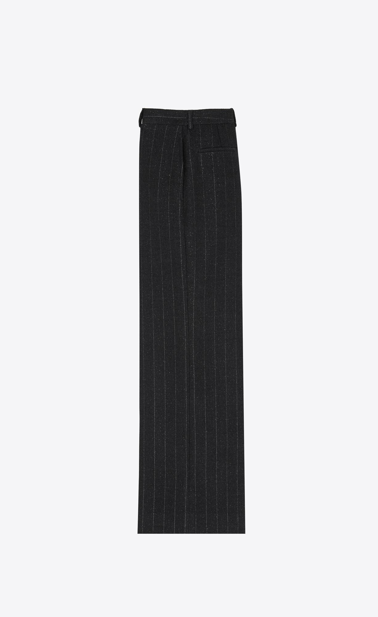 YSL Siroke Topanky-leg Pants In Pinstripe Vlna Tmavo Siva | 31457-QPKV