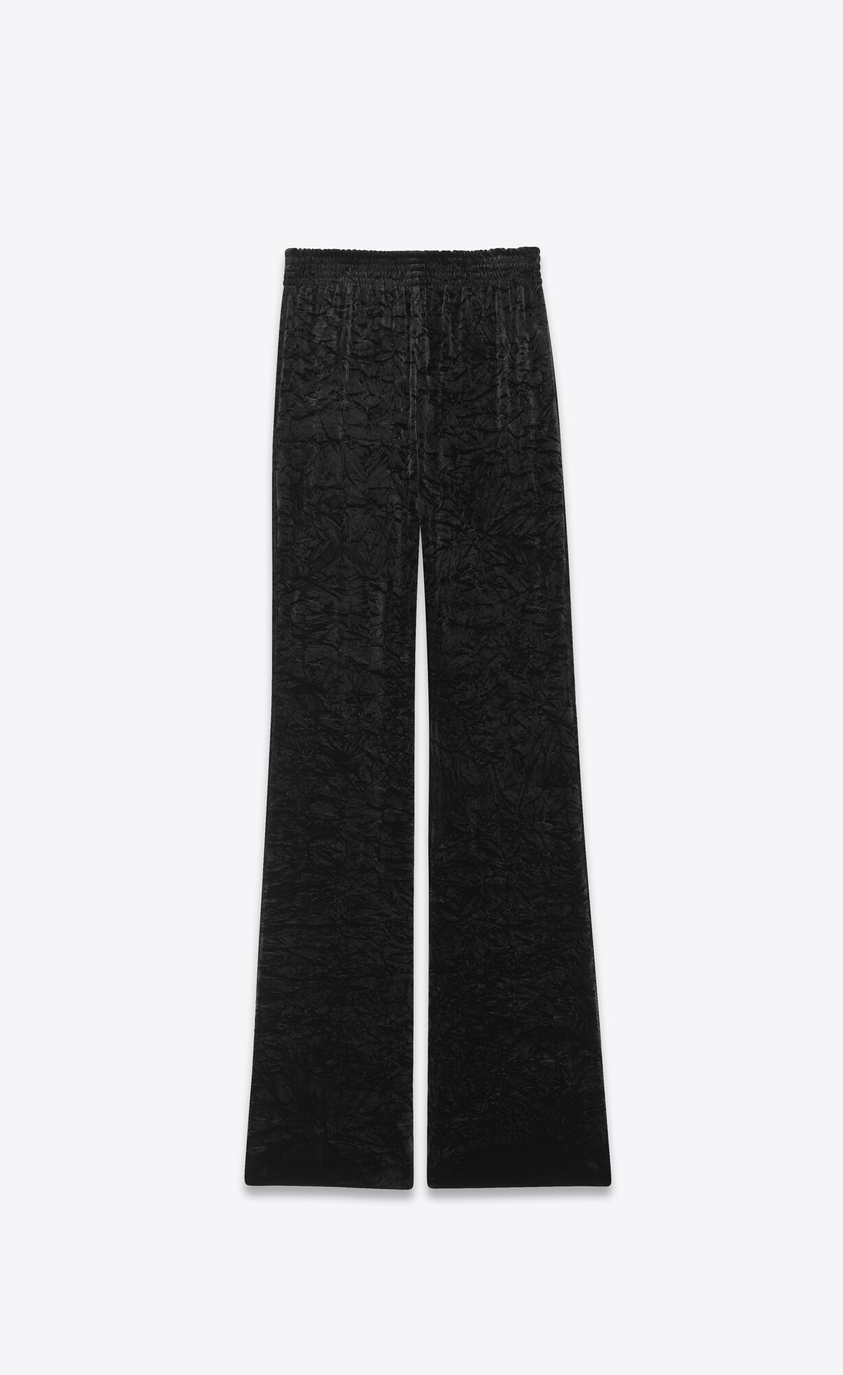 YSL Siroke Topanky-leg Pants In Velvet Čierne | 61980-HJDU