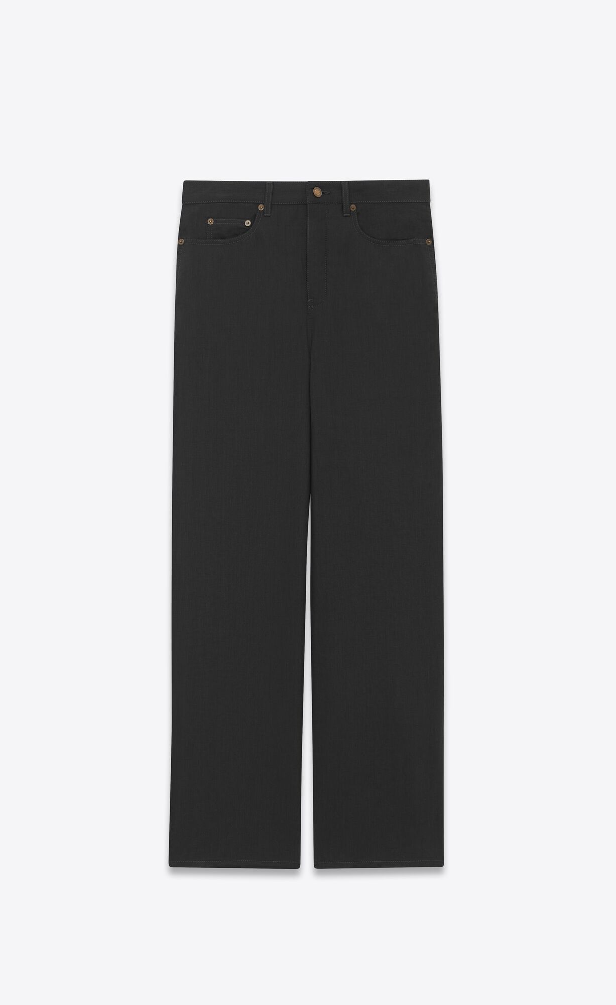 YSL Siroke Topanky-leg Pants Čierne | 04128-AOBC