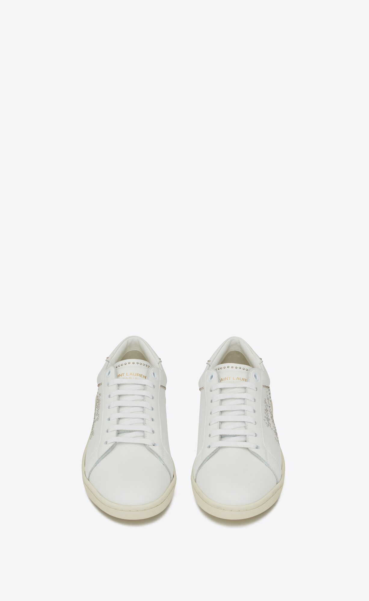 YSL Sl/08 Low-top Sneakers In Smooth Kozene Blanc Optique | 24135-XKWR