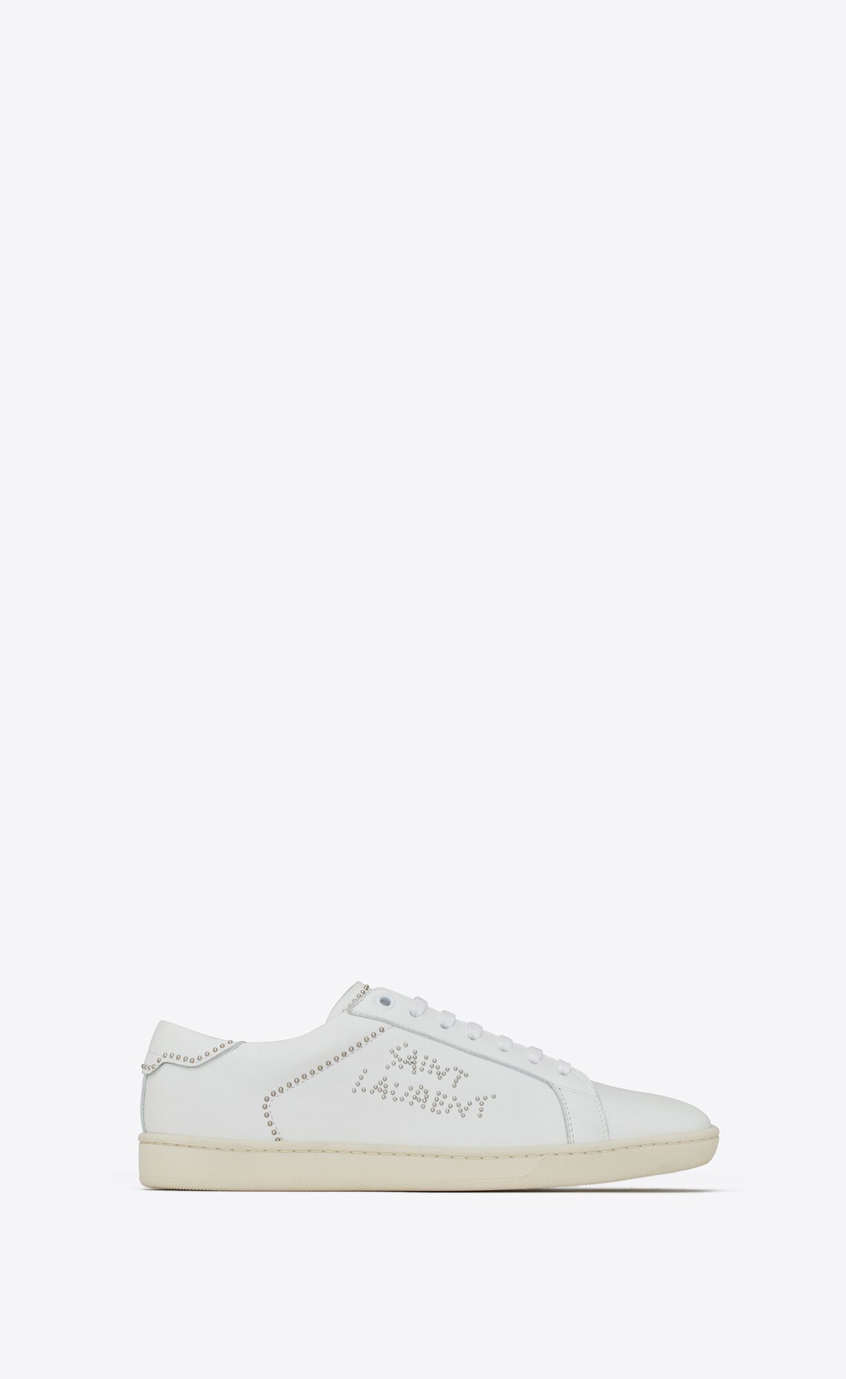 YSL Sl/08 Low-top Sneakers In Smooth Kozene Blanc Optique | 24135-XKWR