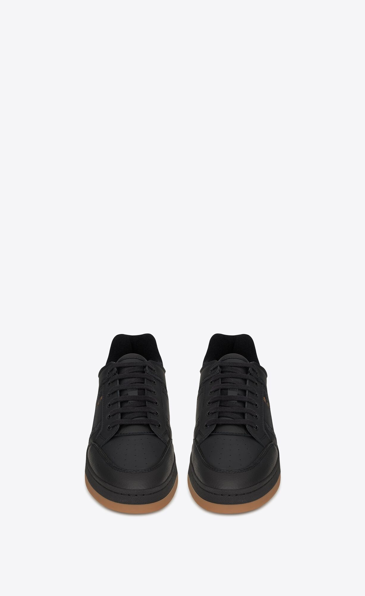 YSL Sl/61 Low-top Sneakers In Smooth And Grained Kozene Noir | 38147-MAGE