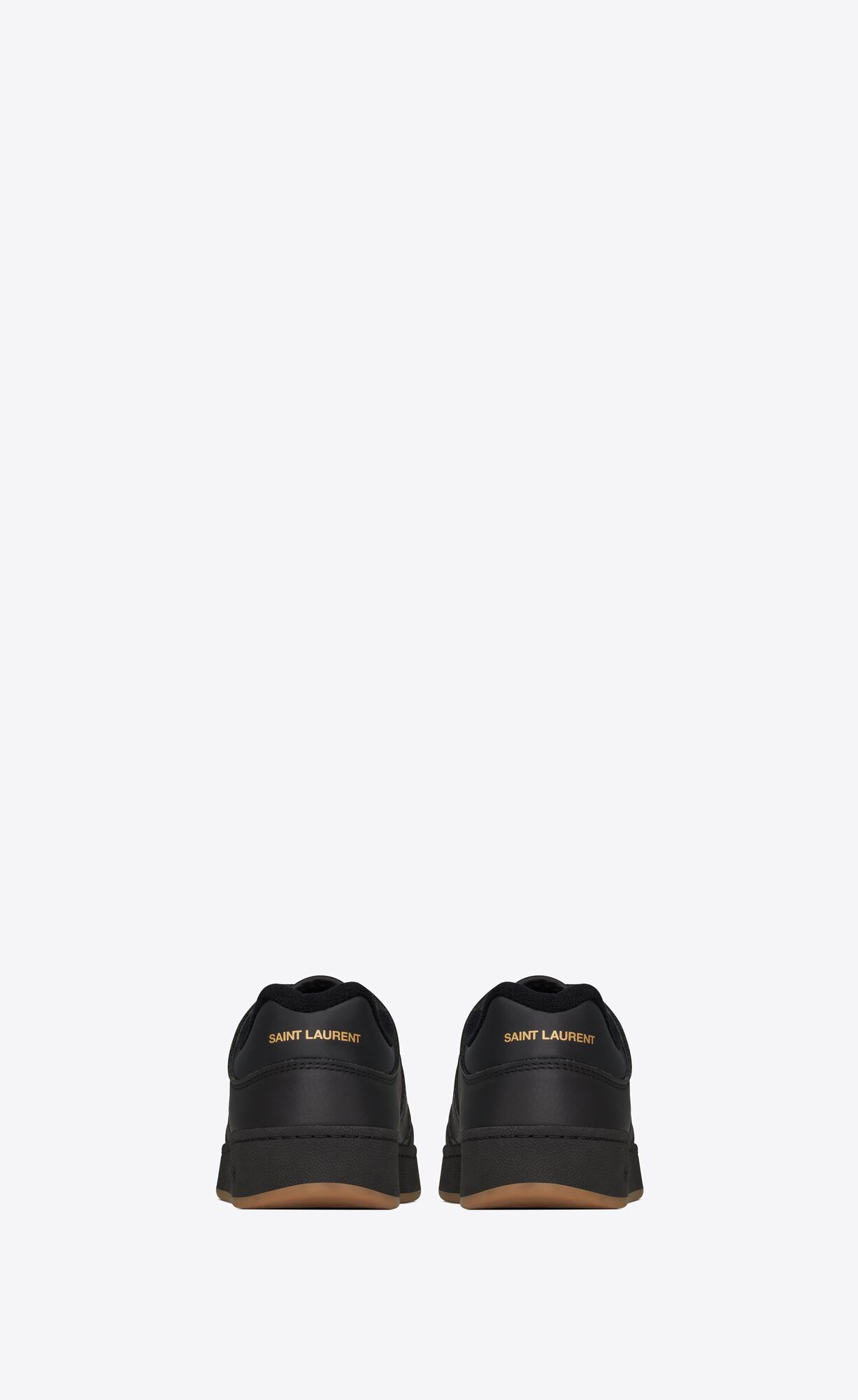 YSL Sl/61 Low-top Sneakers In Smooth And Grained Kozene Noir | 38147-MAGE