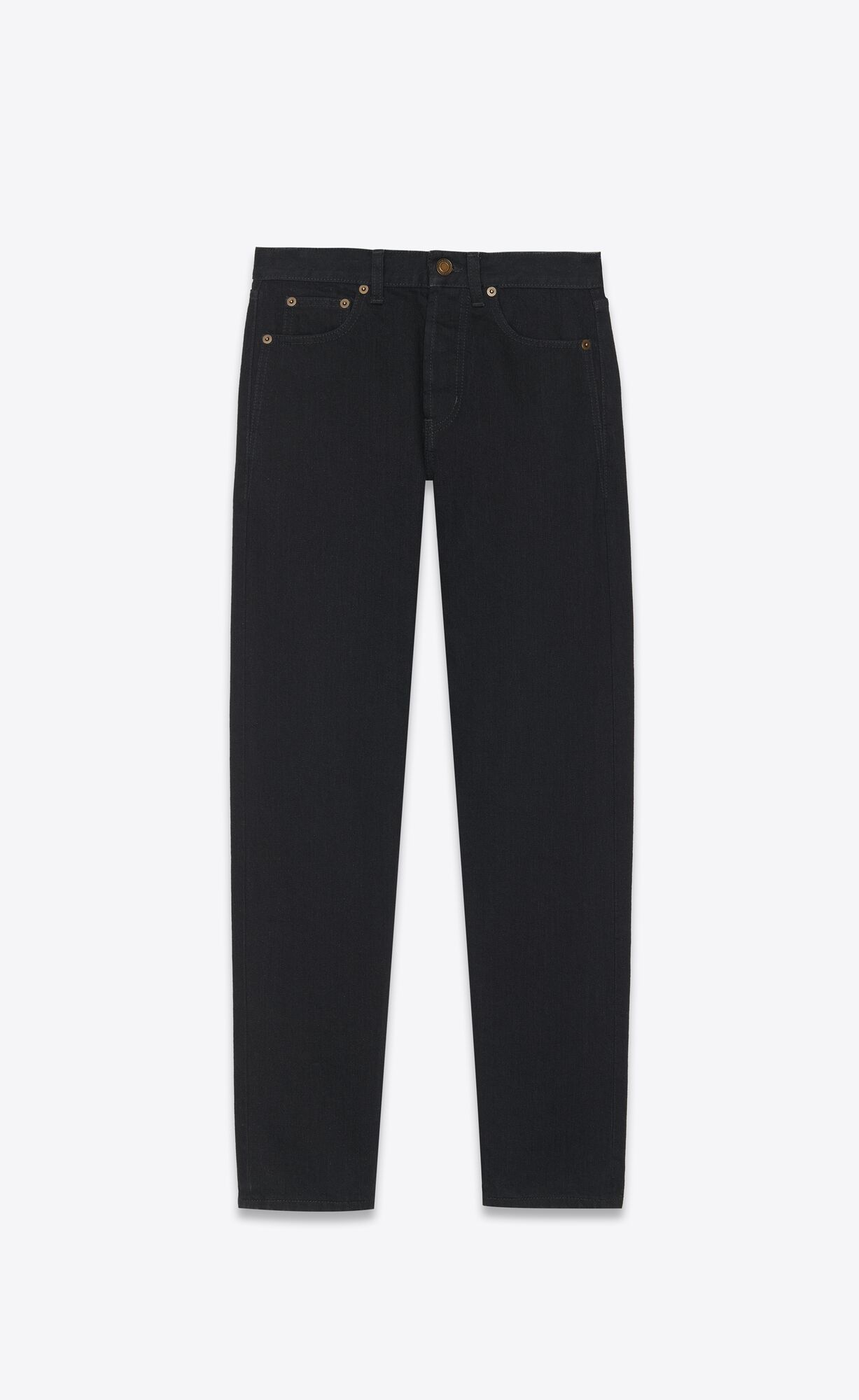 YSL Slim-fit Jeans Čierne | 25061-SUWT