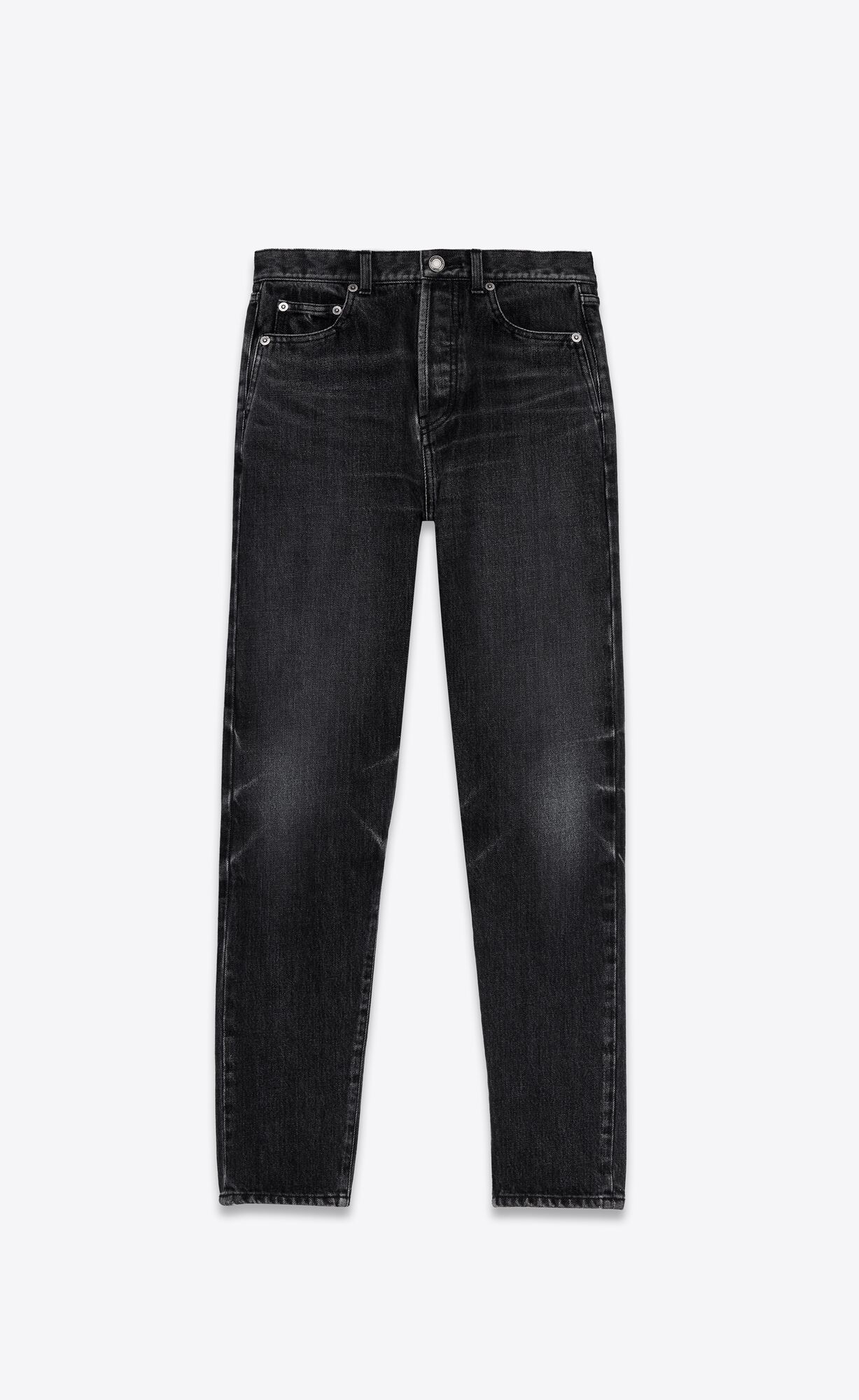 YSL Slim-fit Jeans Čierne | 76031-KTNG