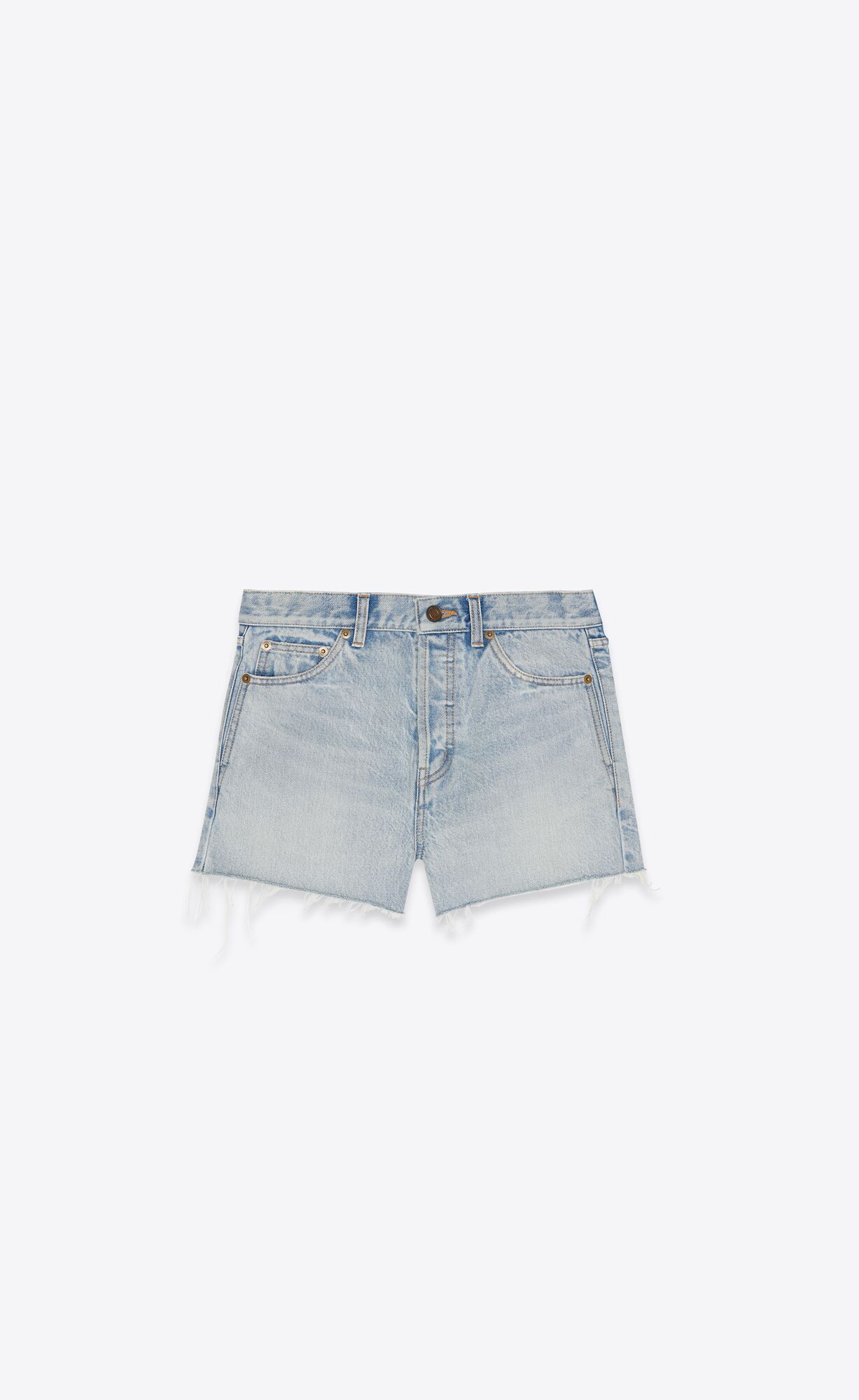 YSL Slim-fit Shorts Modre | 62785-ADZJ