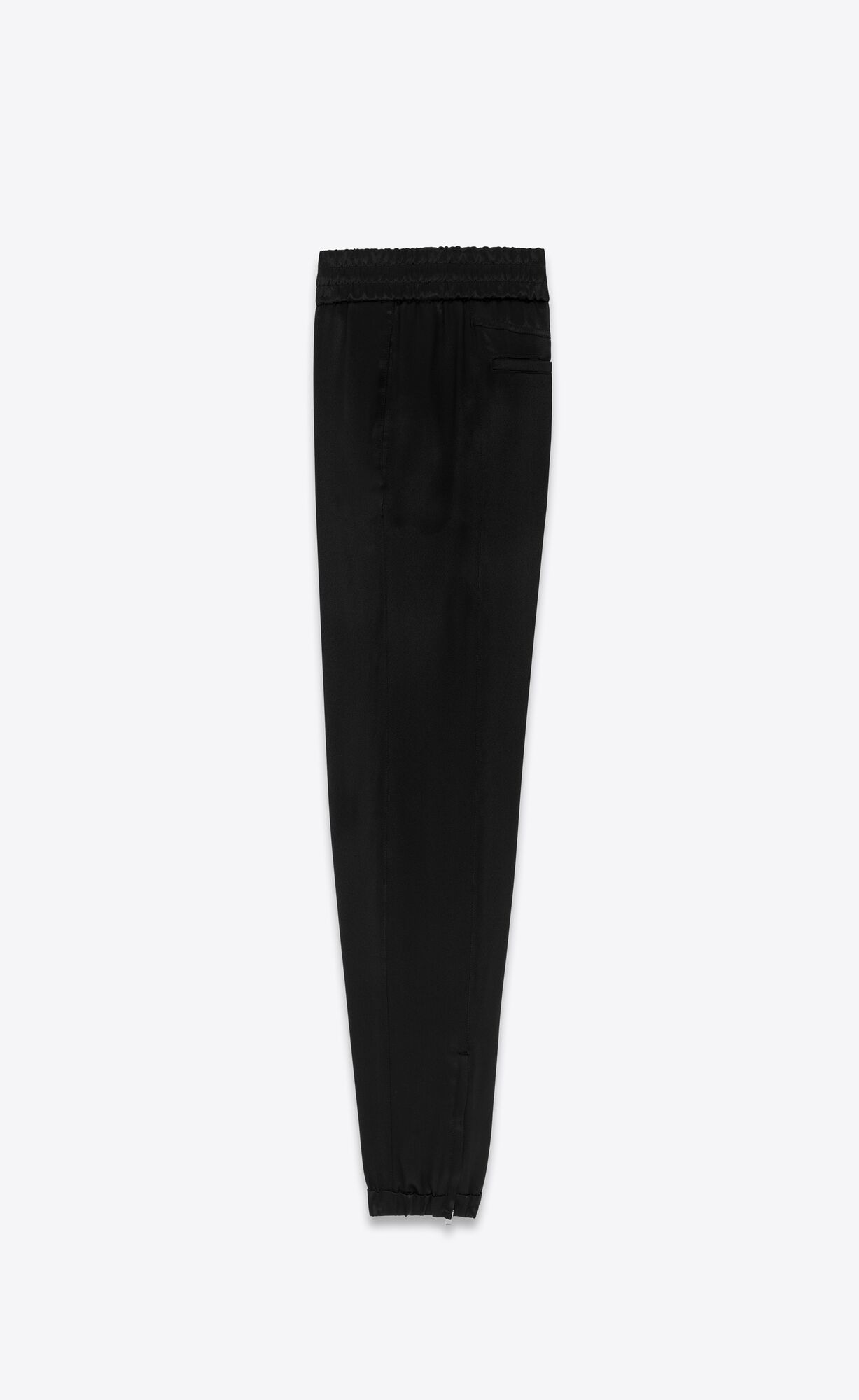 YSL Slim-fit Sweatpants In Crepe Satin Noir | 03781-TKHD