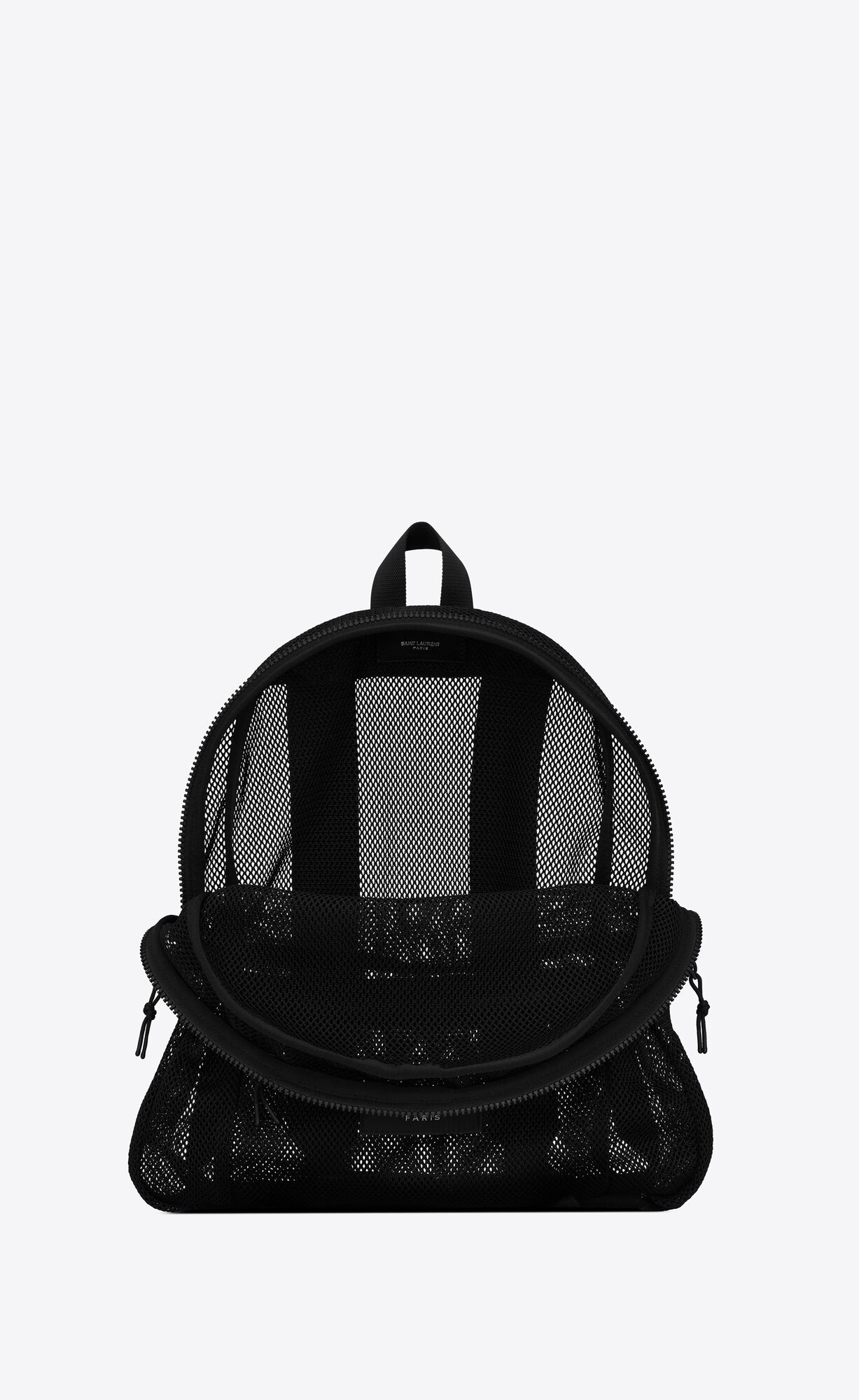 YSL Slp Backpack In Mesh And Nylon Čierne | 32491-HDWF