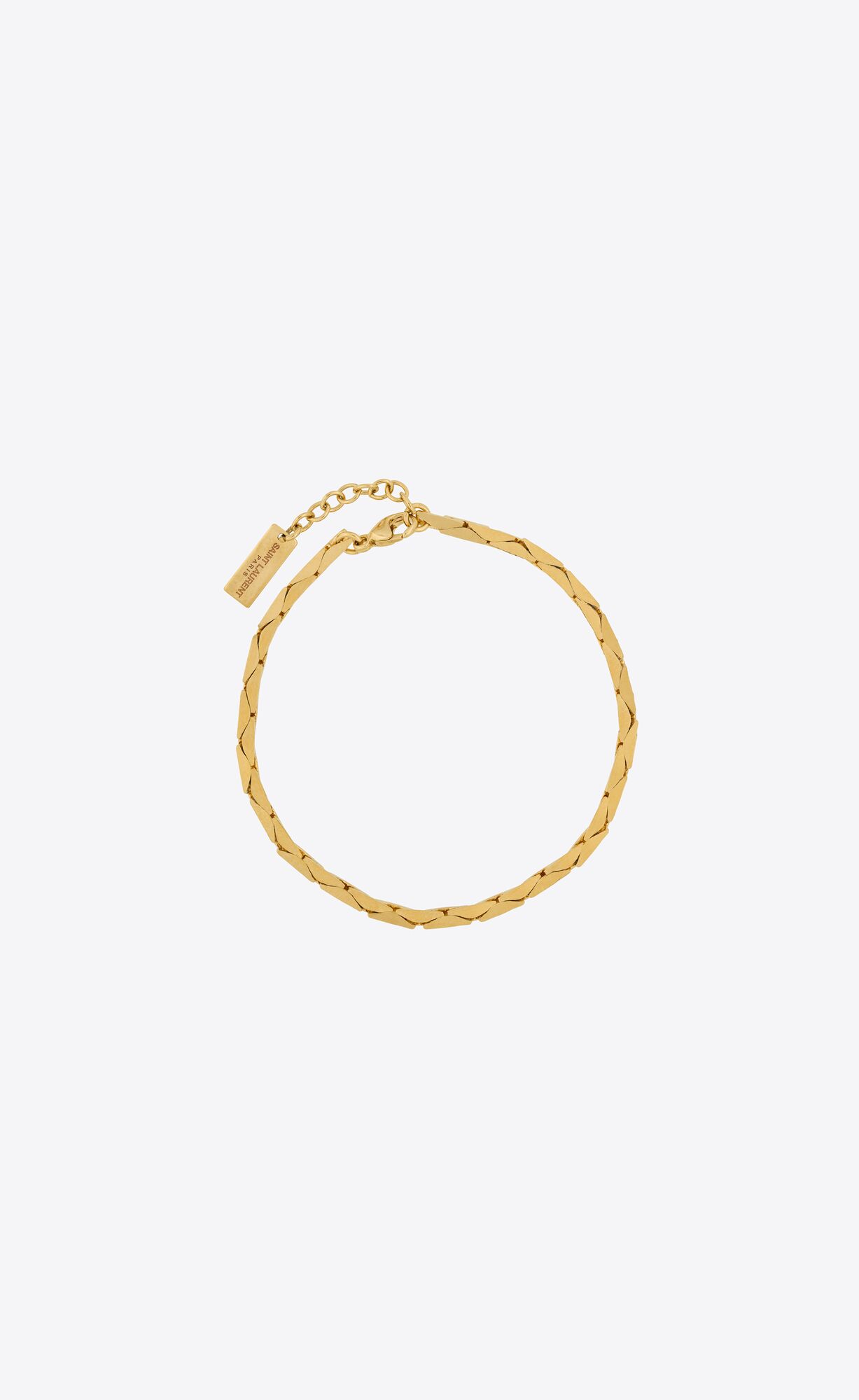 YSL Snake Chain Bracelet In Metal Zlate | 02413-NZGP