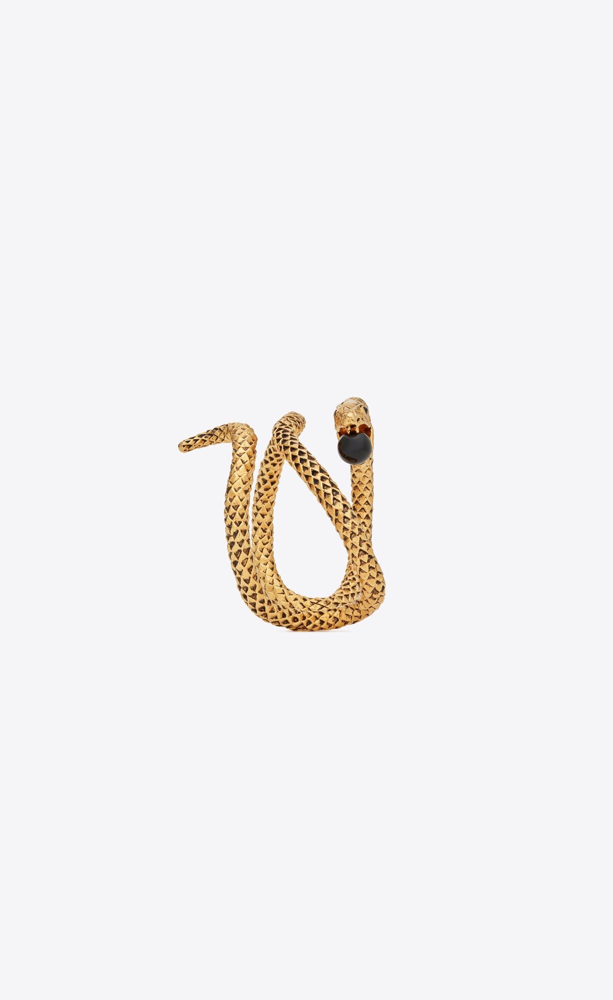 YSL Snake Cuff Bracelet In Metal Zlate Čierne | 28310-AYDN