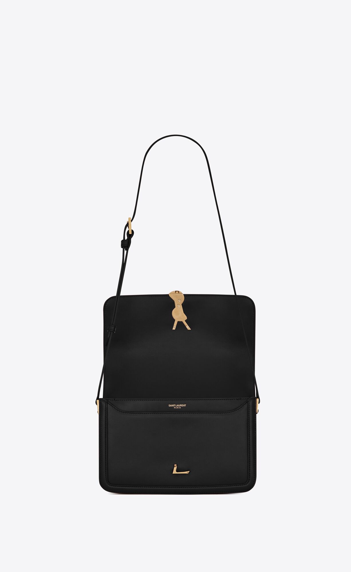 YSL Solferino Medium Satchel In Box Saint Laurent Kozene Čierne | 72543-YDIT