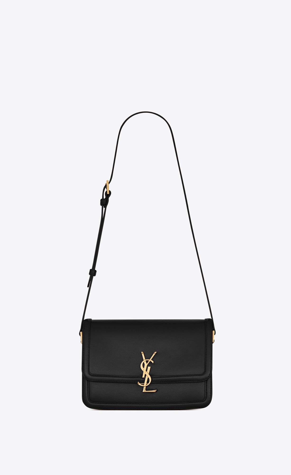 YSL Solferino Medium Satchel In Box Saint Laurent Kozene Čierne | 72543-YDIT