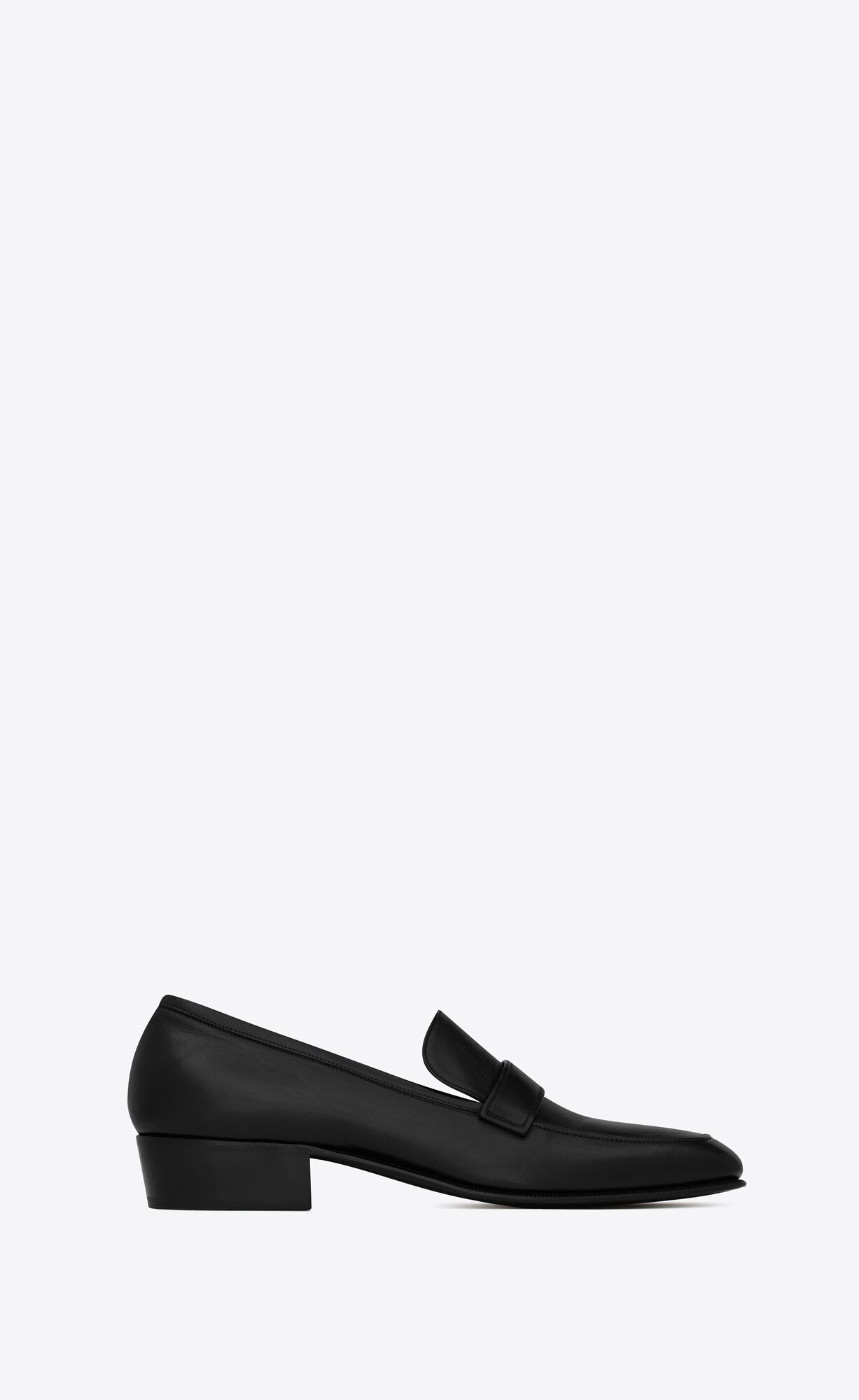 YSL Solferino Penny Slippers In Smooth Kozene Noir | 17463-BNLT