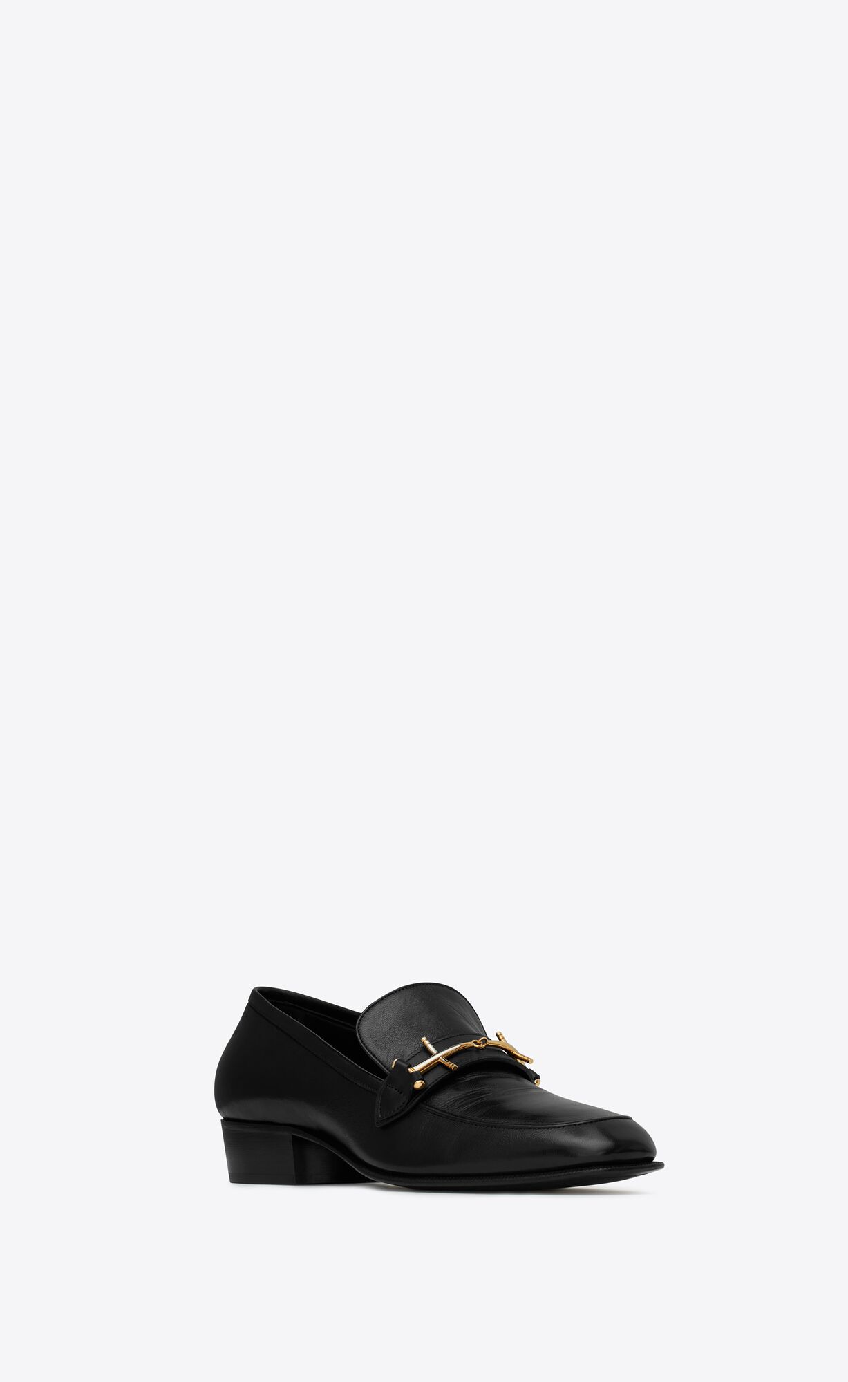 YSL Solferino Penny Slippers In Smooth Kozene Noir | 70856-UJZF