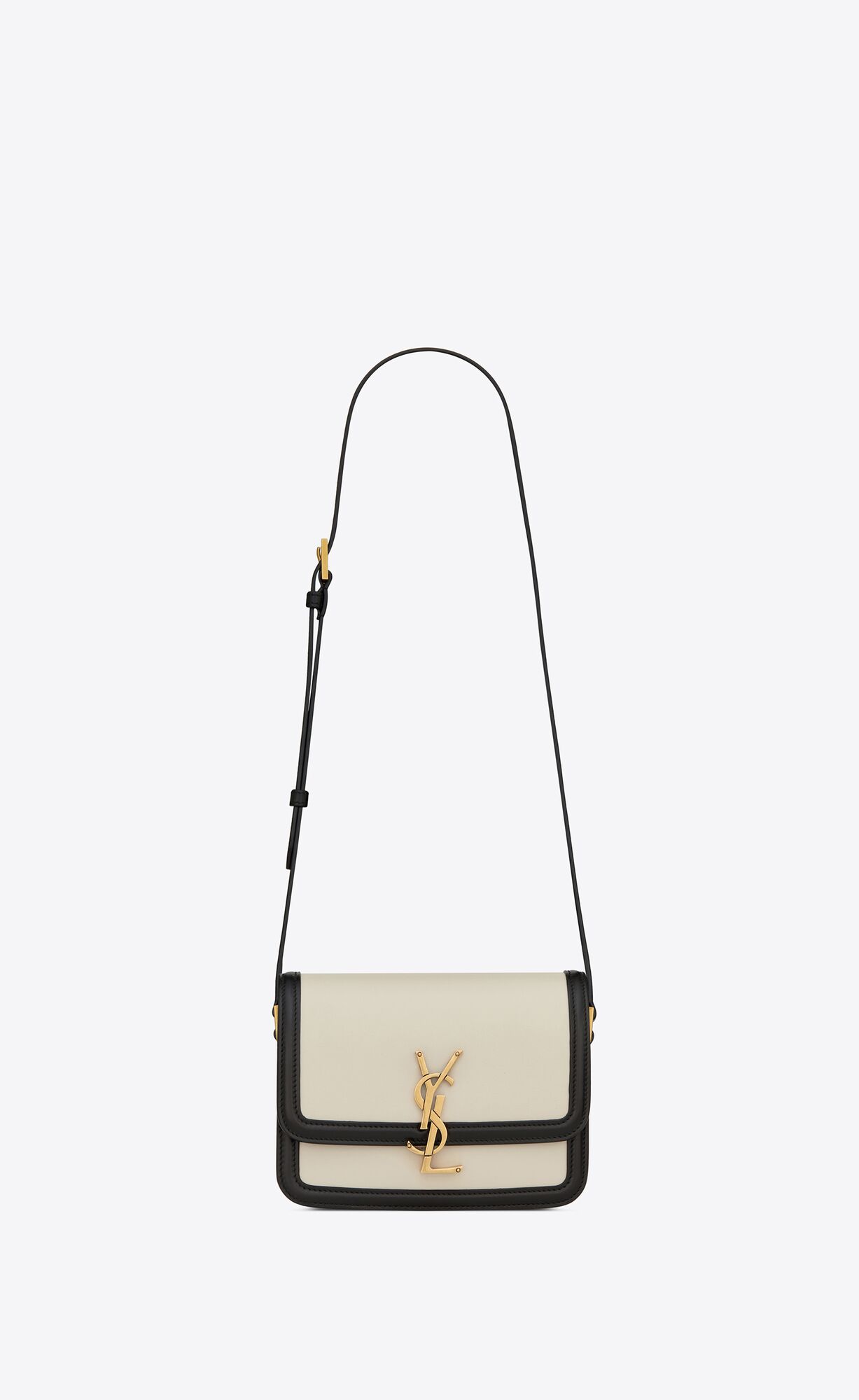 YSL Solferino Small Satchel In Box Saint Laurent Kozene Blanc Vintage | 48239-PWAE