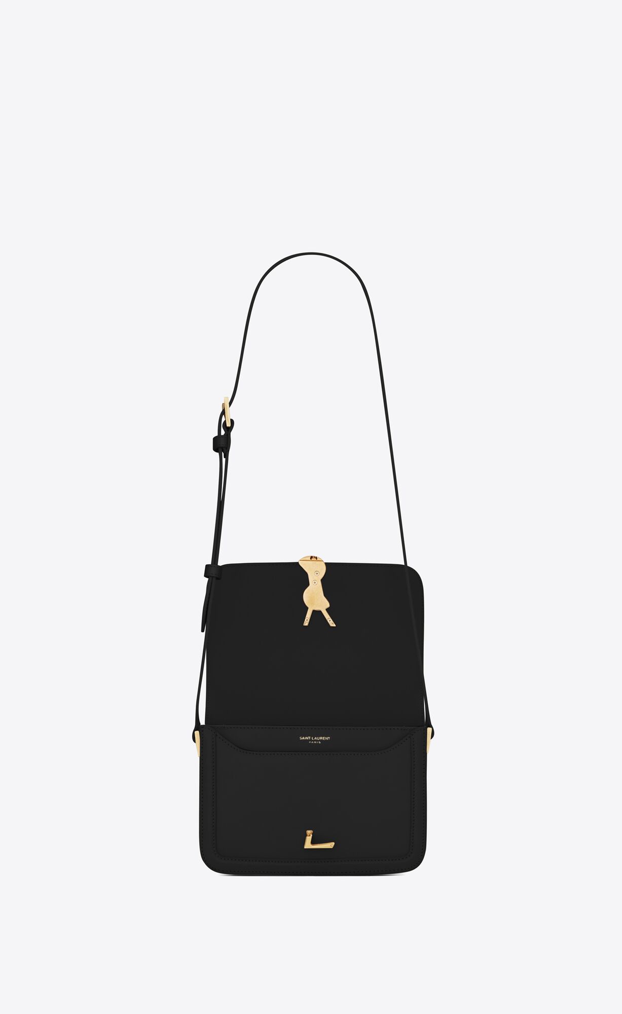 YSL Solferino Small Satchel In Box Saint Laurent Kozene Čierne | 80316-JNPG