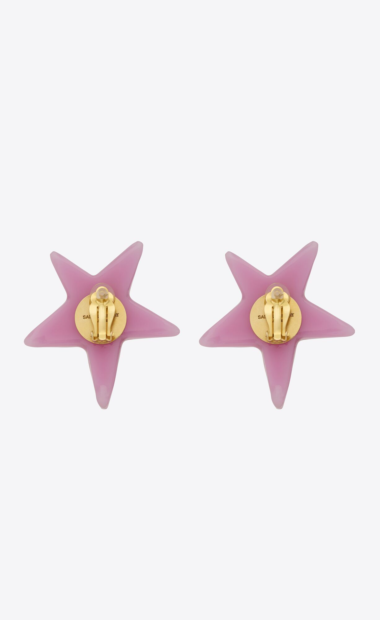 YSL Star Earrings In Metal And Resin Zlate Ruzove | 14306-XWIT