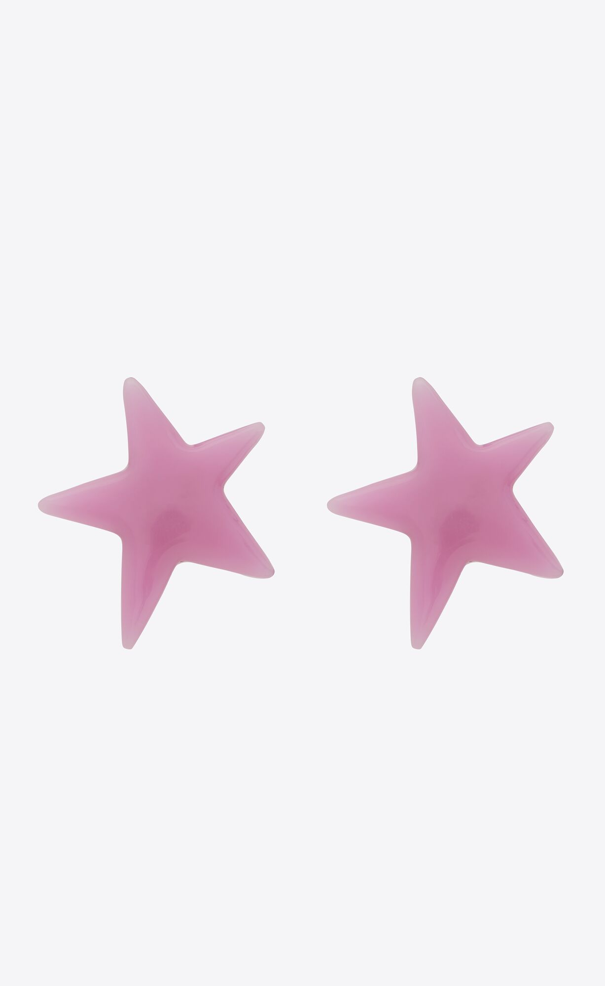 YSL Star Earrings In Metal And Resin Zlate Ruzove | 14306-XWIT