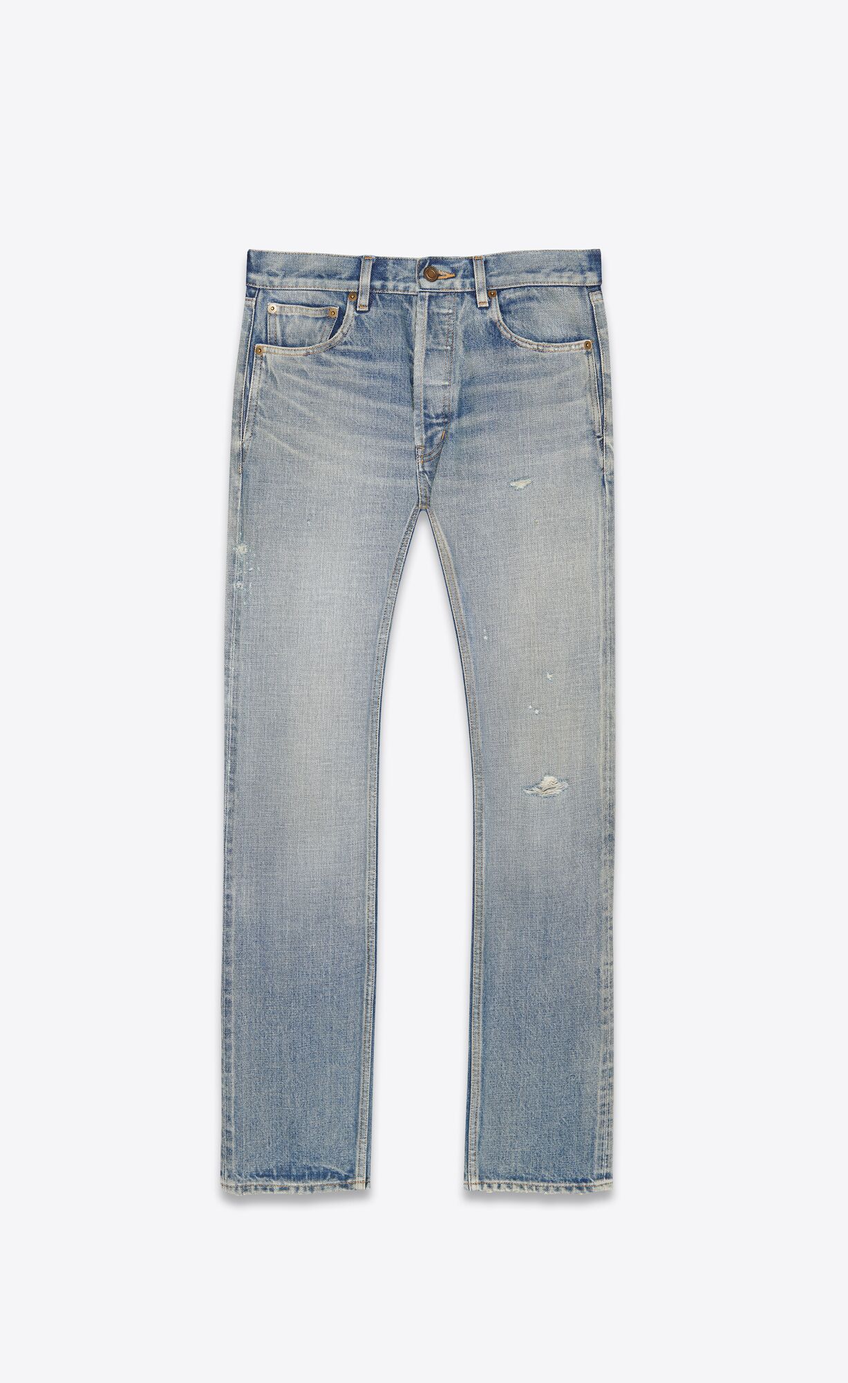 YSL Stredne-waist Jeans Modre | 18240-KOPJ