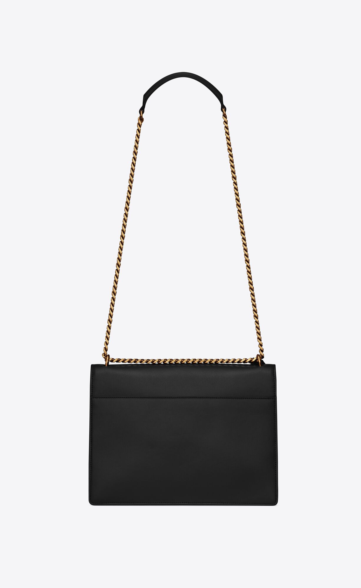 YSL Sunset Large Chain Bag In Smooth Kozene Noir | 92413-JUKH