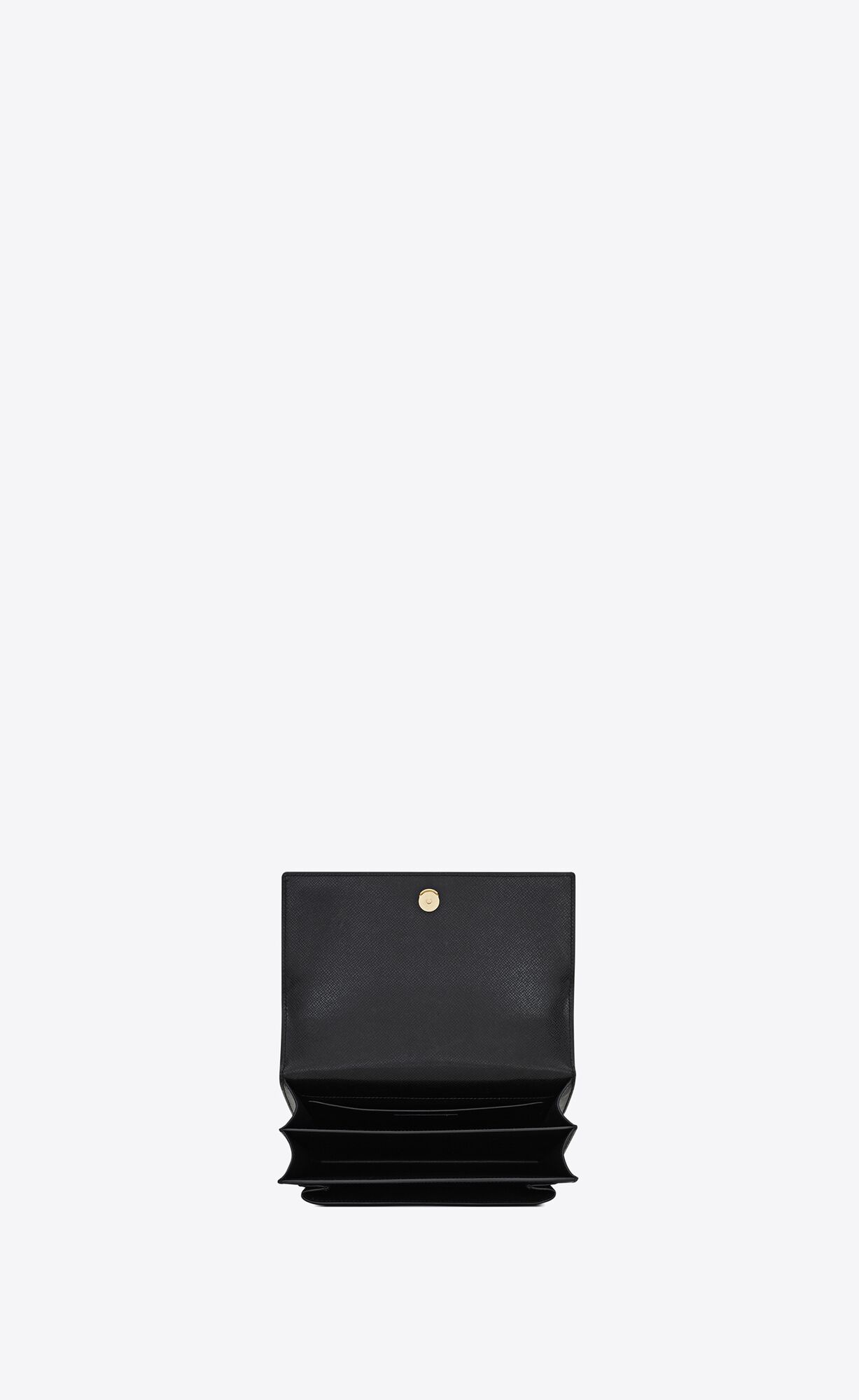 YSL Sunset Medium Chain Bag In Coated Bark Kozene Noir | 73895-ILSV