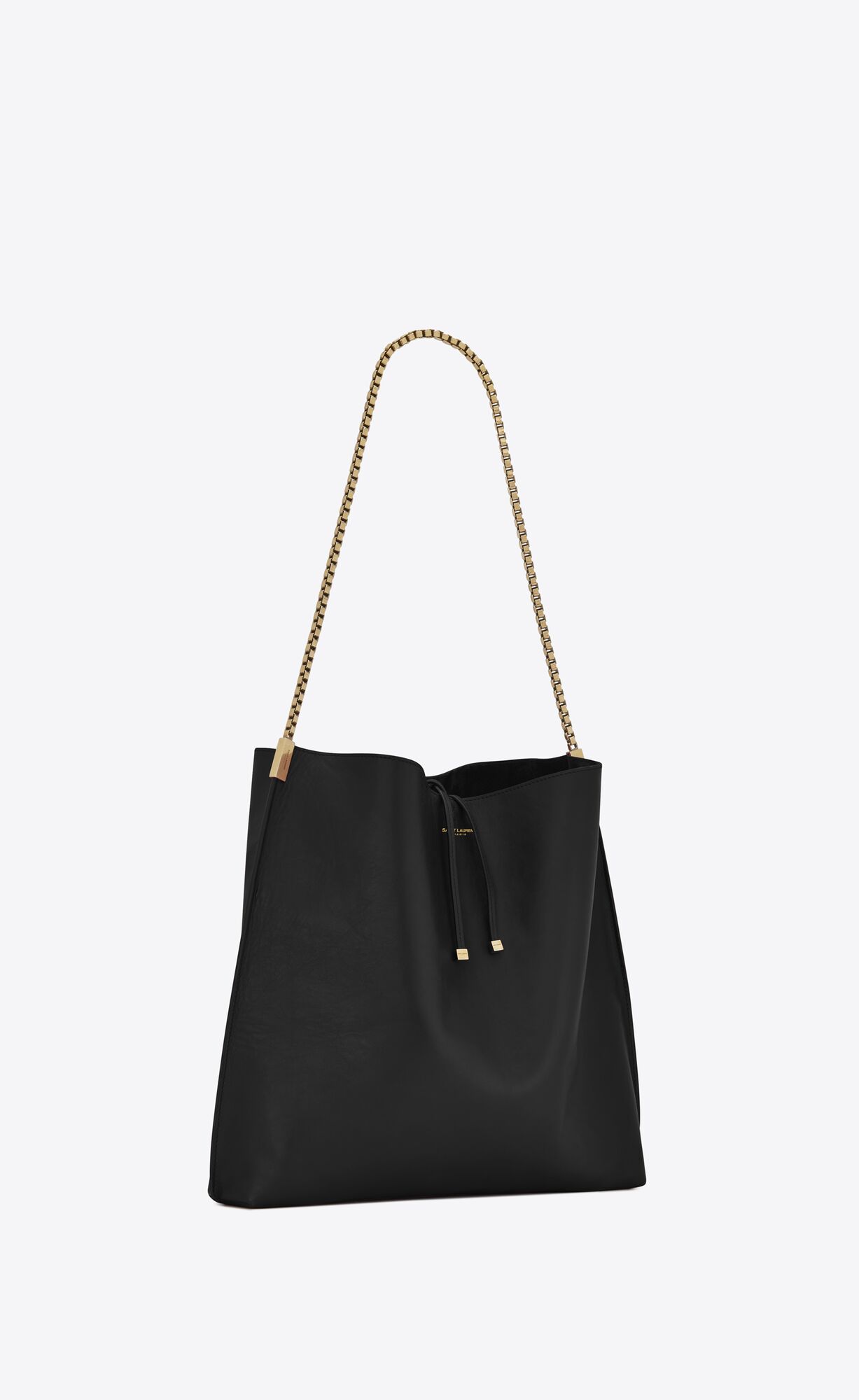 YSL Suzanne Medium Hobo Bag In Smooth Kozene Čierne | 83965-YIQT