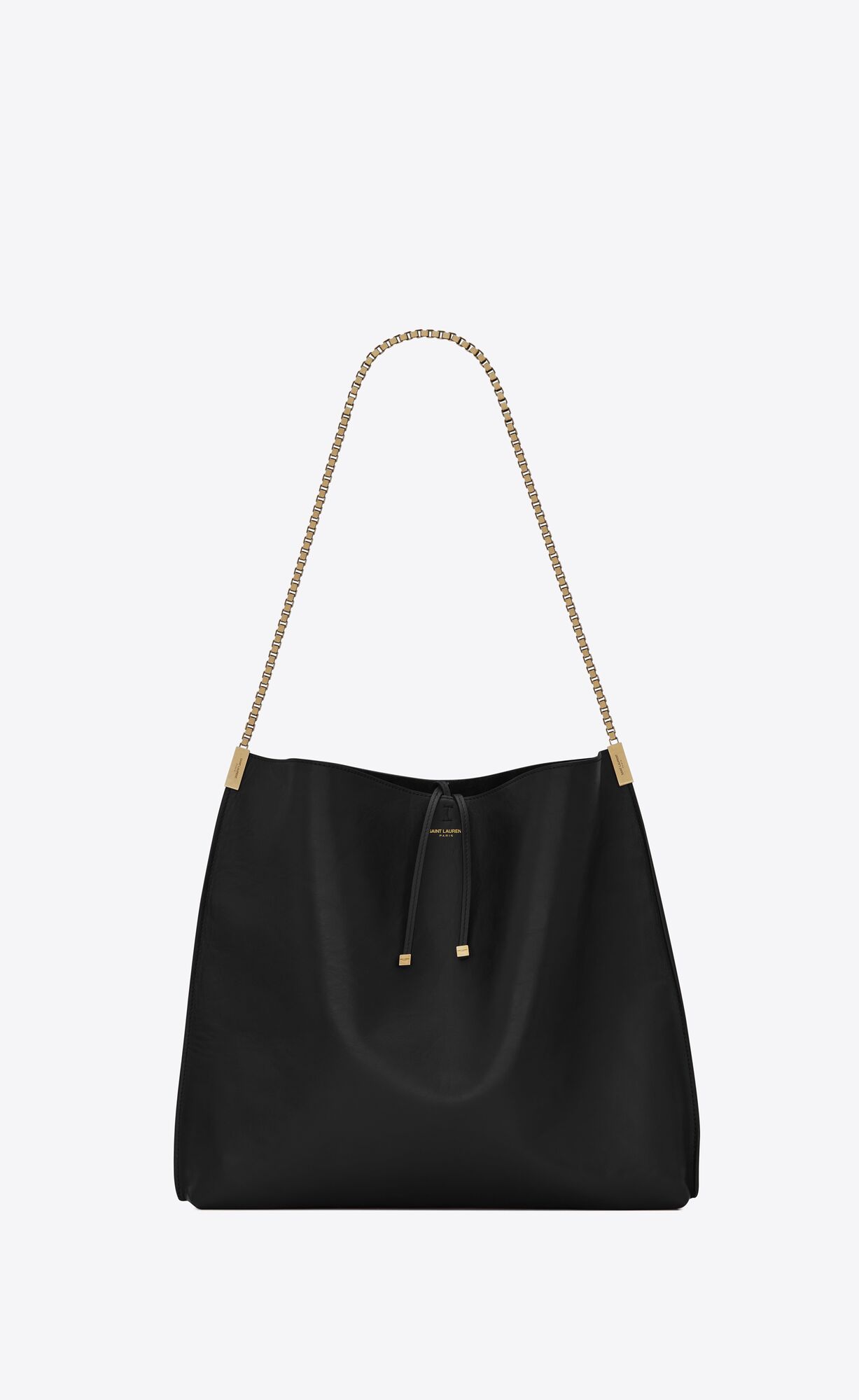 YSL Suzanne Medium Hobo Bag In Smooth Kozene Čierne | 83965-YIQT