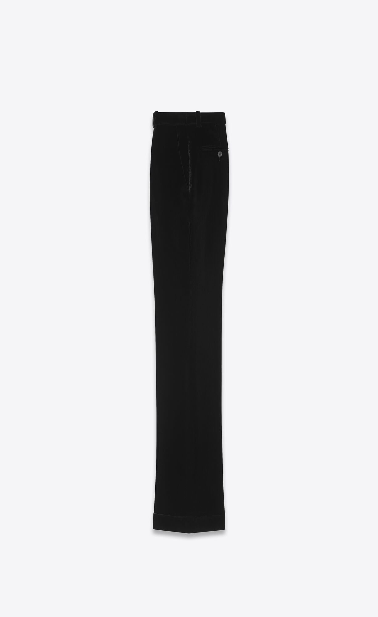 YSL Tailored Pants In Cupro Velvet Noir | 61927-ZEJW