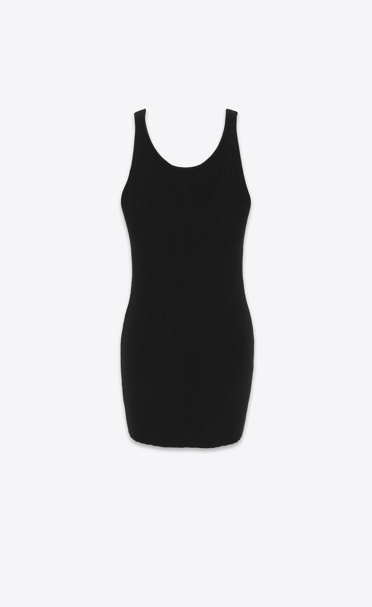 YSL Tank Top Saty In Rebrovaný Vlna Čierne | 49635-RSTZ