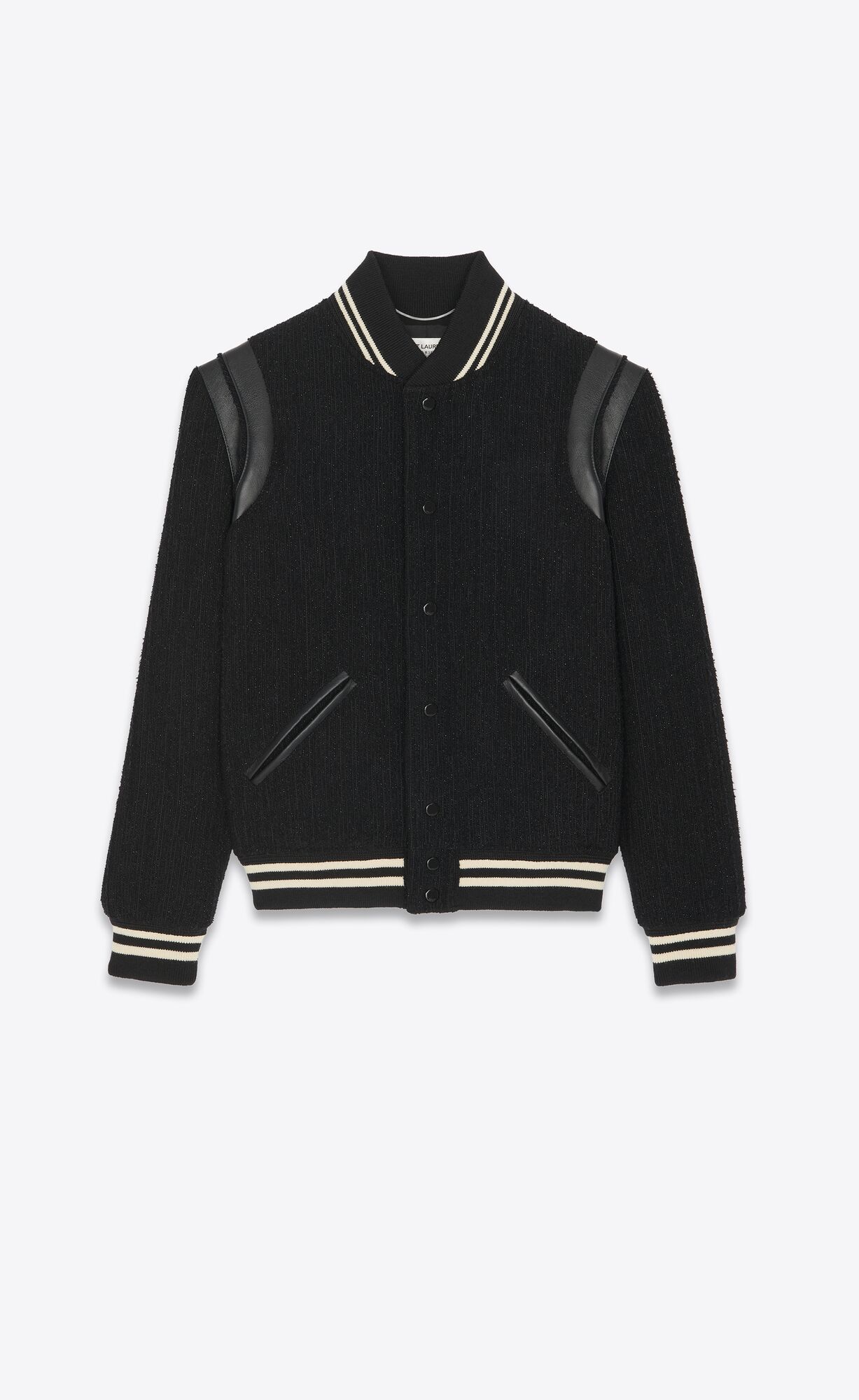 YSL Teddy Jacket In Vlna Noir | 89642-EMKY