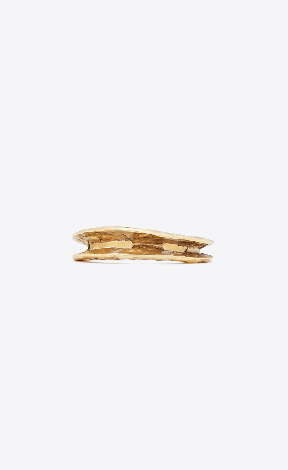 YSL Thin Textured Bangle In Metal Zlate | 01982-LPOB