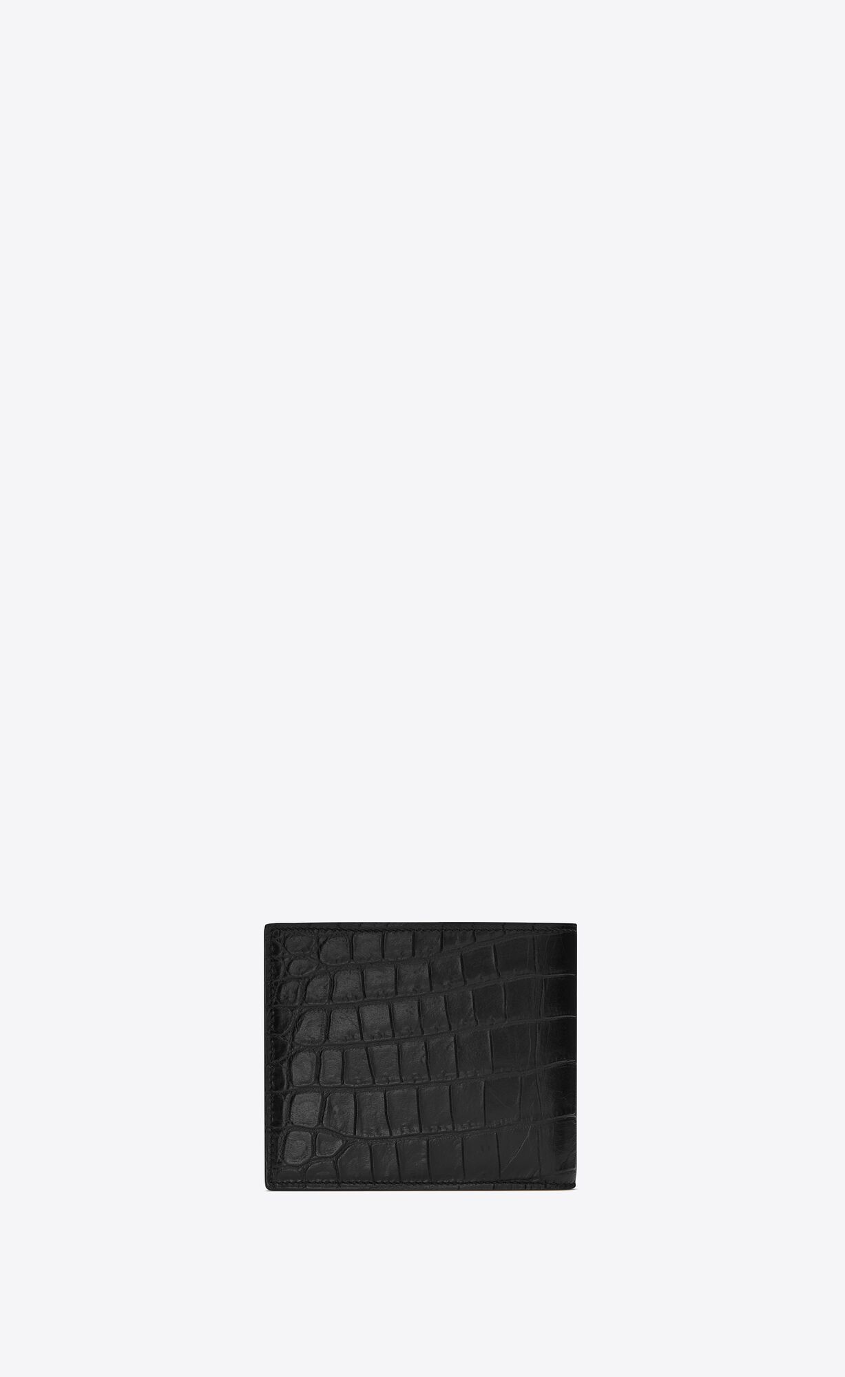 YSL Tiny Cassandre East/West Wallet In Crocodile-embossed Kozene Čierne | 06278-KFJQ