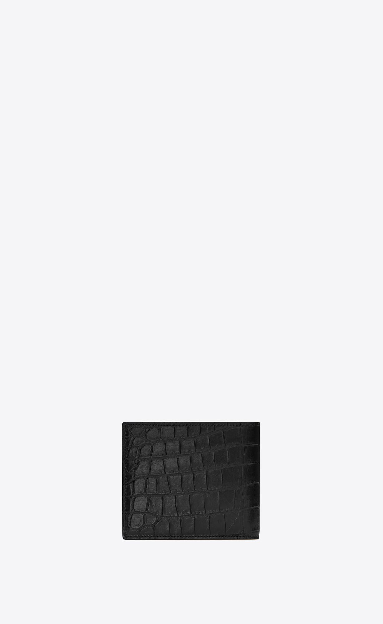 YSL Tiny Cassandre East/West Wallet In Crocodile-embossed Matte Kozene Čierne | 07659-TKXU