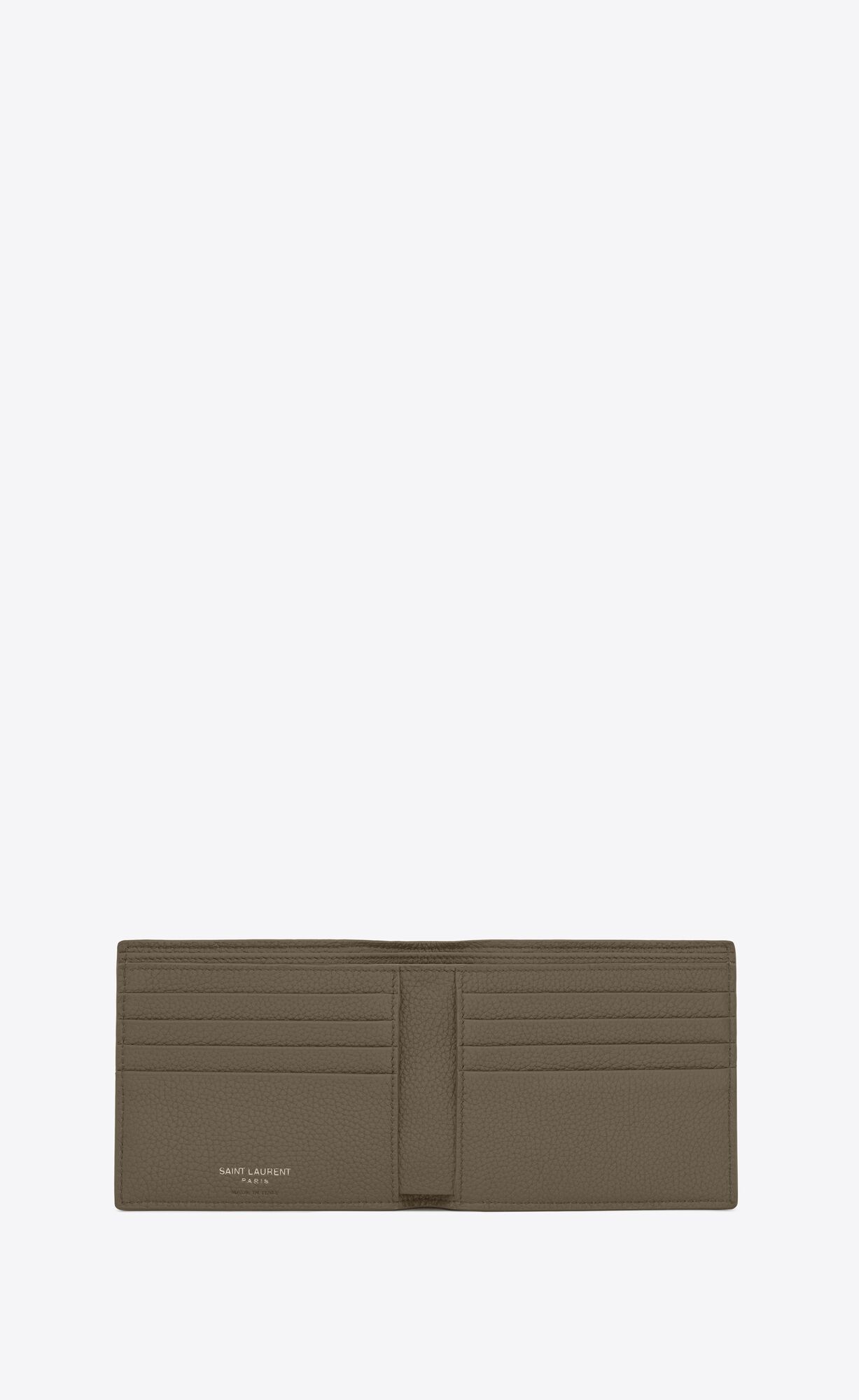 YSL Tiny Cassandre East/West Wallet In Grained Kozene Tmavo Hnedožltý | 61473-CYMR