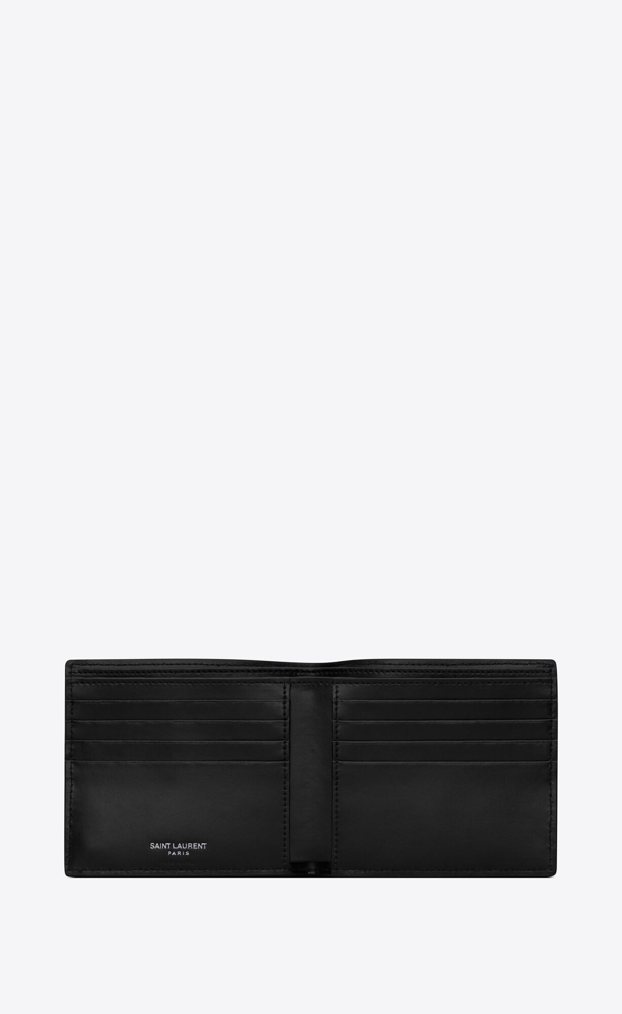 YSL Tiny Cassandre East/West Wallet In Python Noir | 64501-FSYQ