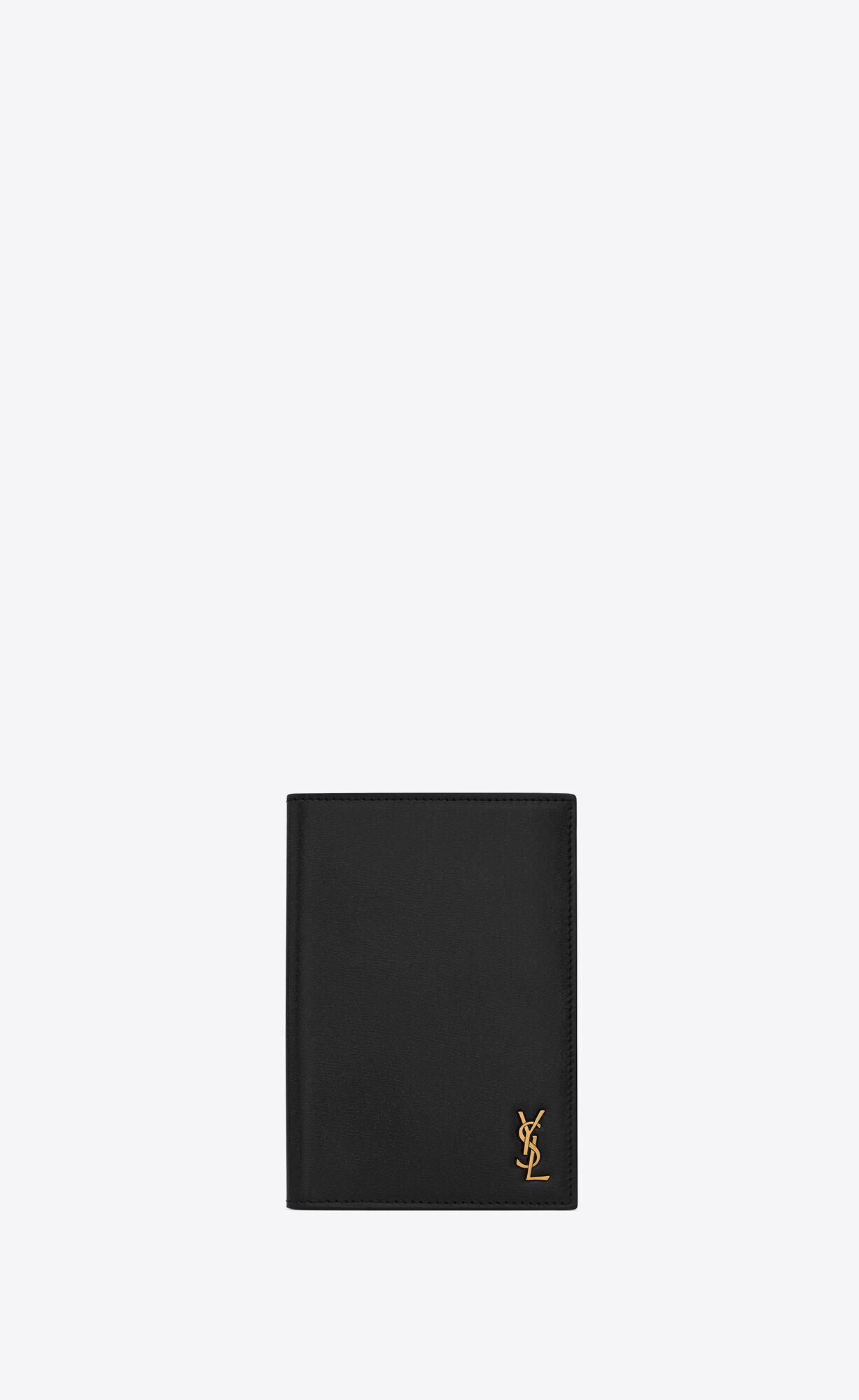 YSL Tiny Cassandre Passport Case In Smooth Kozene Čierne | 28539-QPSZ