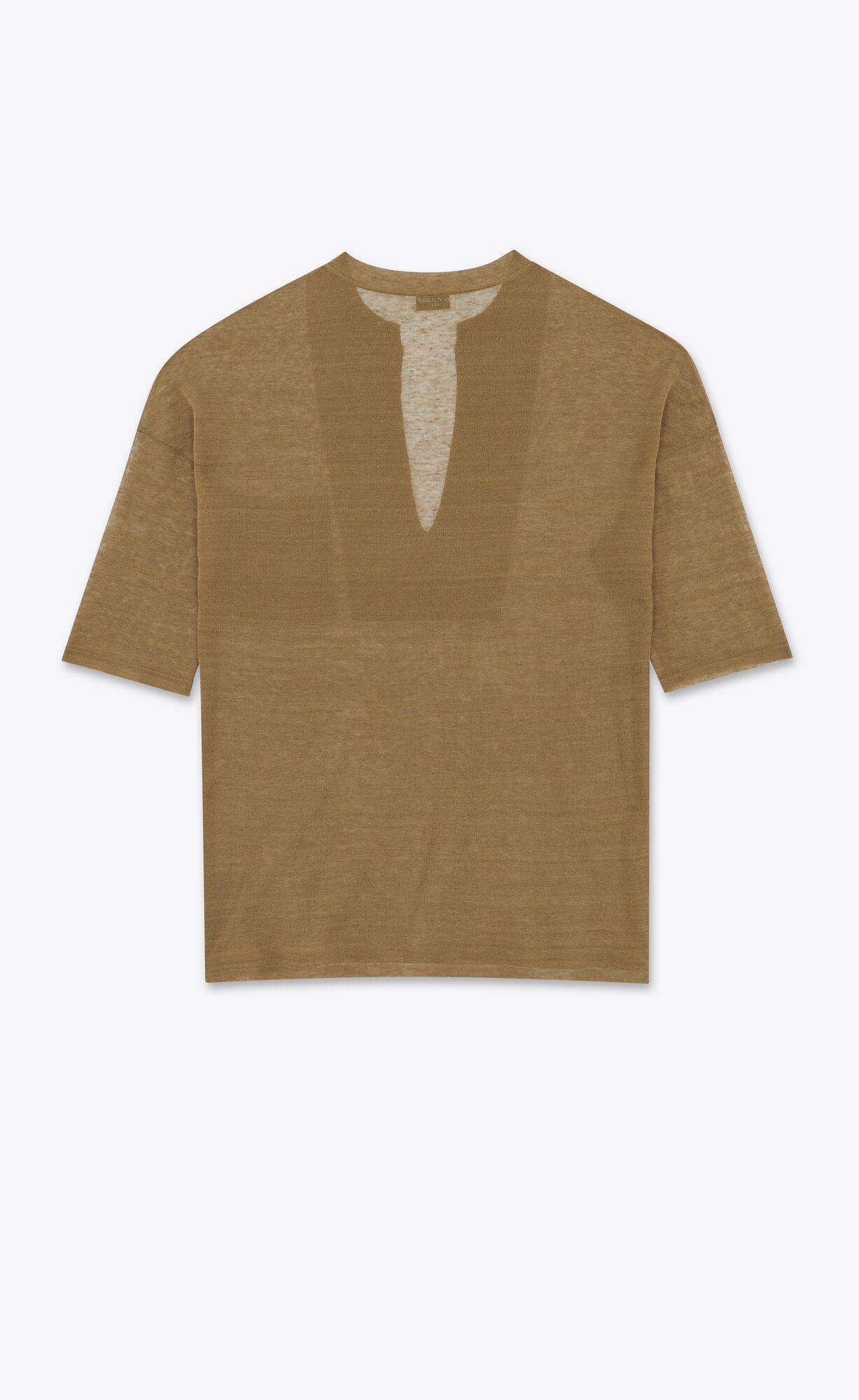 YSL Top In Linen And Silk Hnedožltý | 46105-VNWG