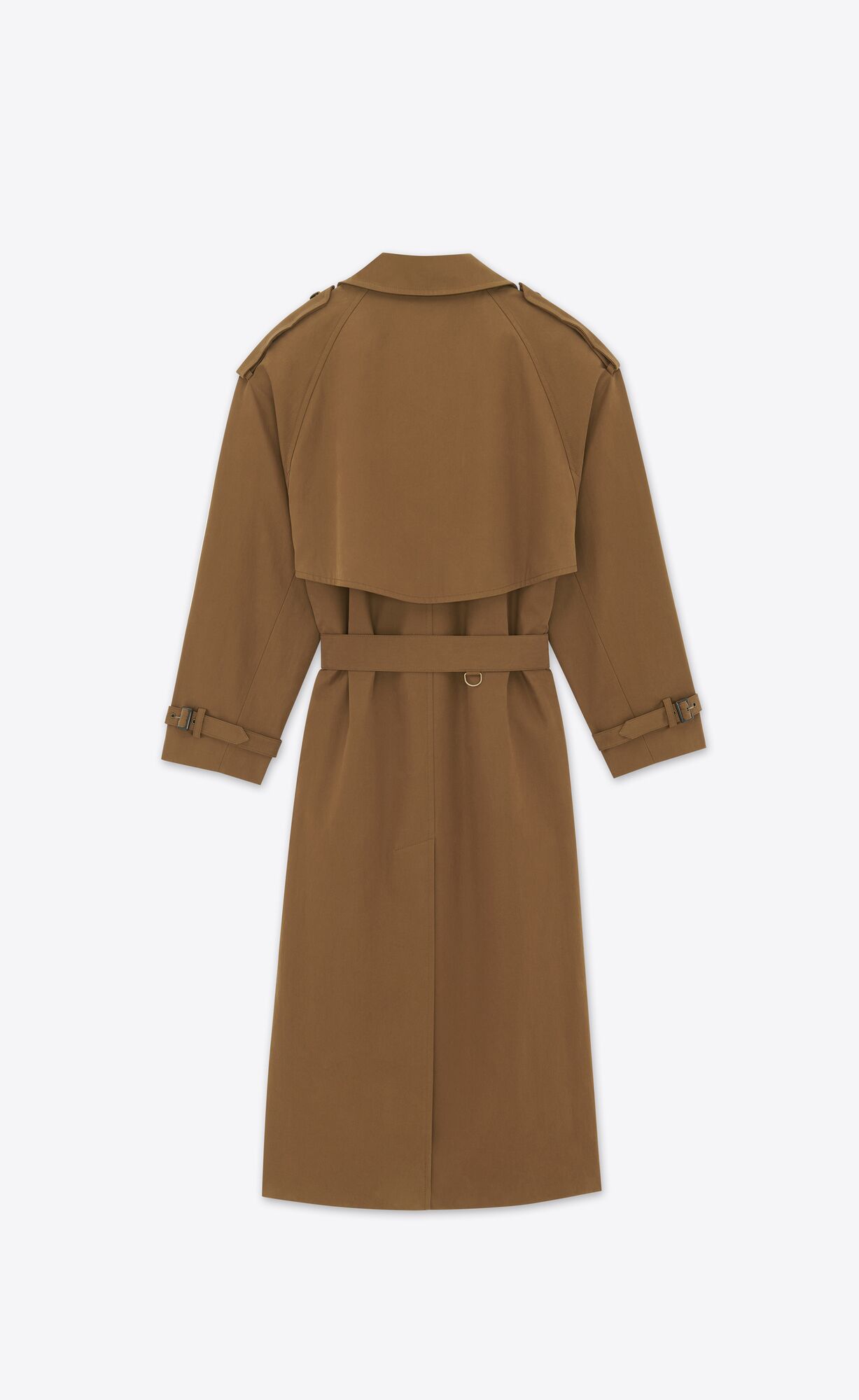 YSL Trench Coat In Bavlnene Kaki Fonce | 17859-JKAQ